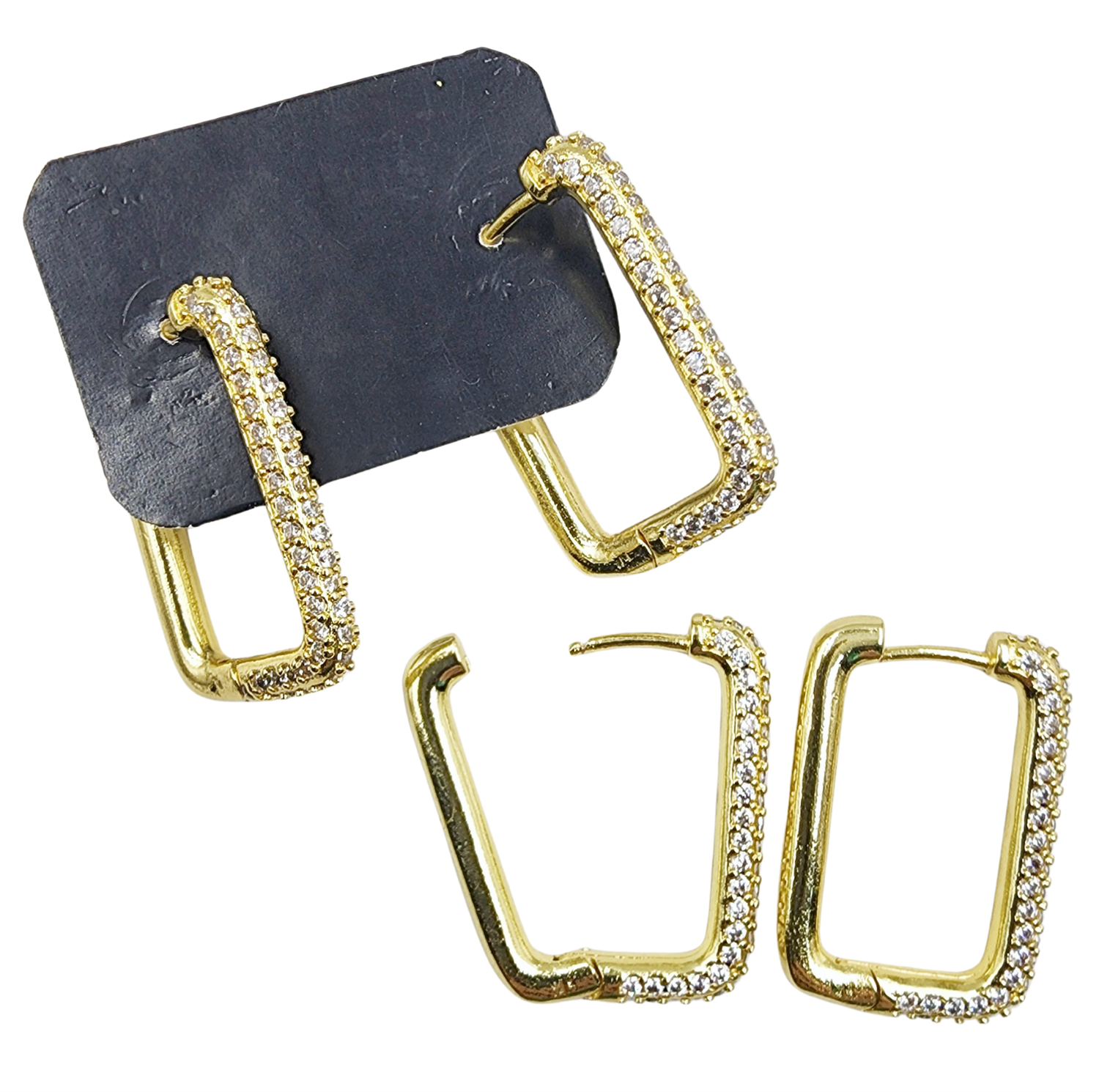 Set De 6 Pares De Bases De Aros Con Baño De Oro Modelos 9-0