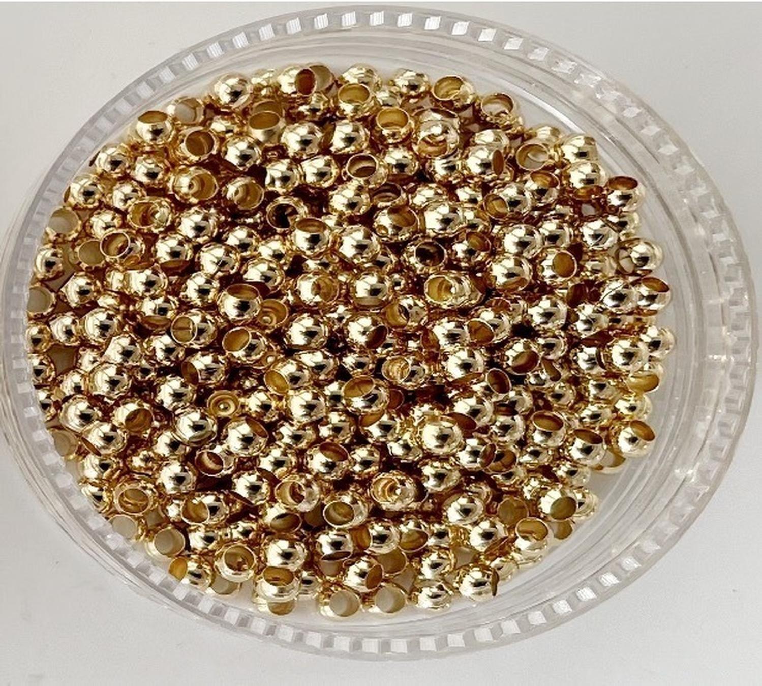 Balines Pequeños Para Bisutería De Baño De Oro 5gr-1