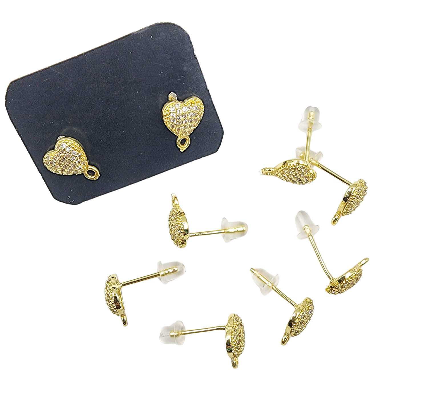 Set De 6 Pares De Bases De Aros Con Baño De Oro Modelos 5-0
