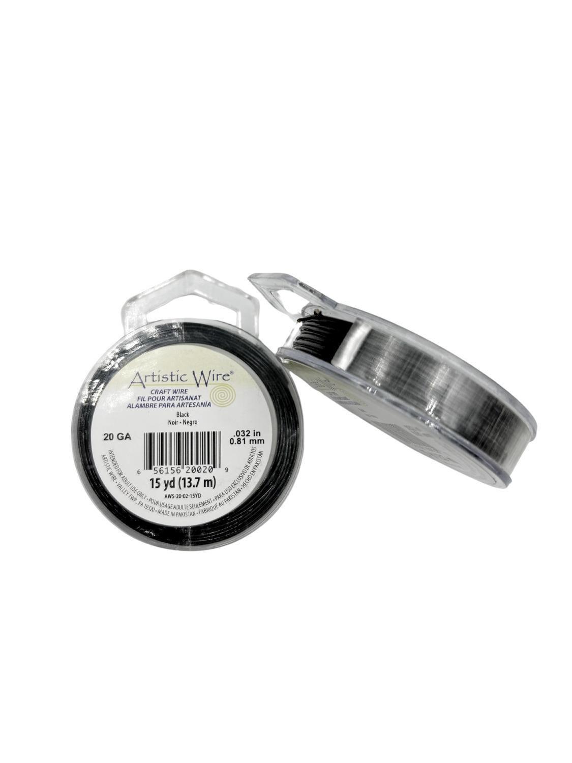 Alambre Para Bisutería Color Negro Calibre 20 Artistic Wire.-0