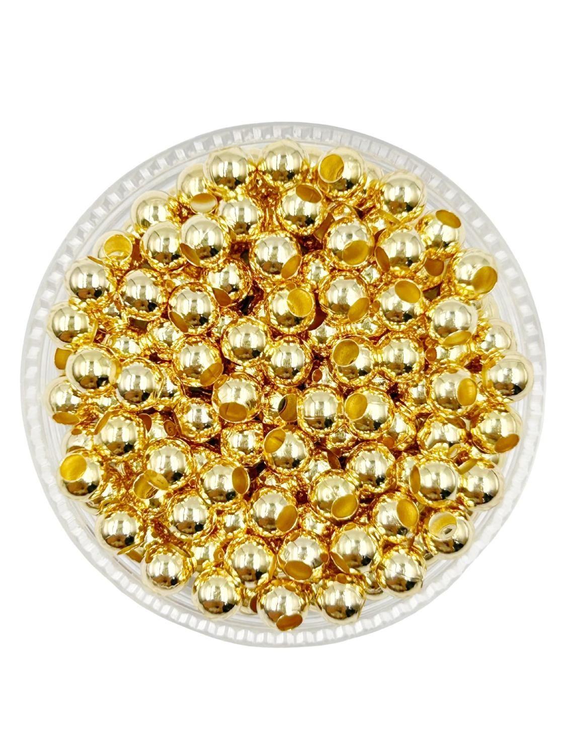 Balines Grandes Para Bisutería De Baño De Oro 5gr dorado-0
