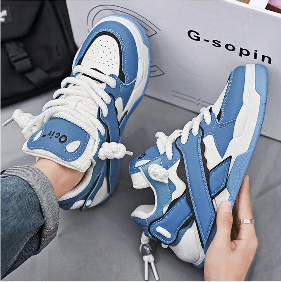 Zapatillas Urbanas Hombre Anchas Cordones Grandes-4