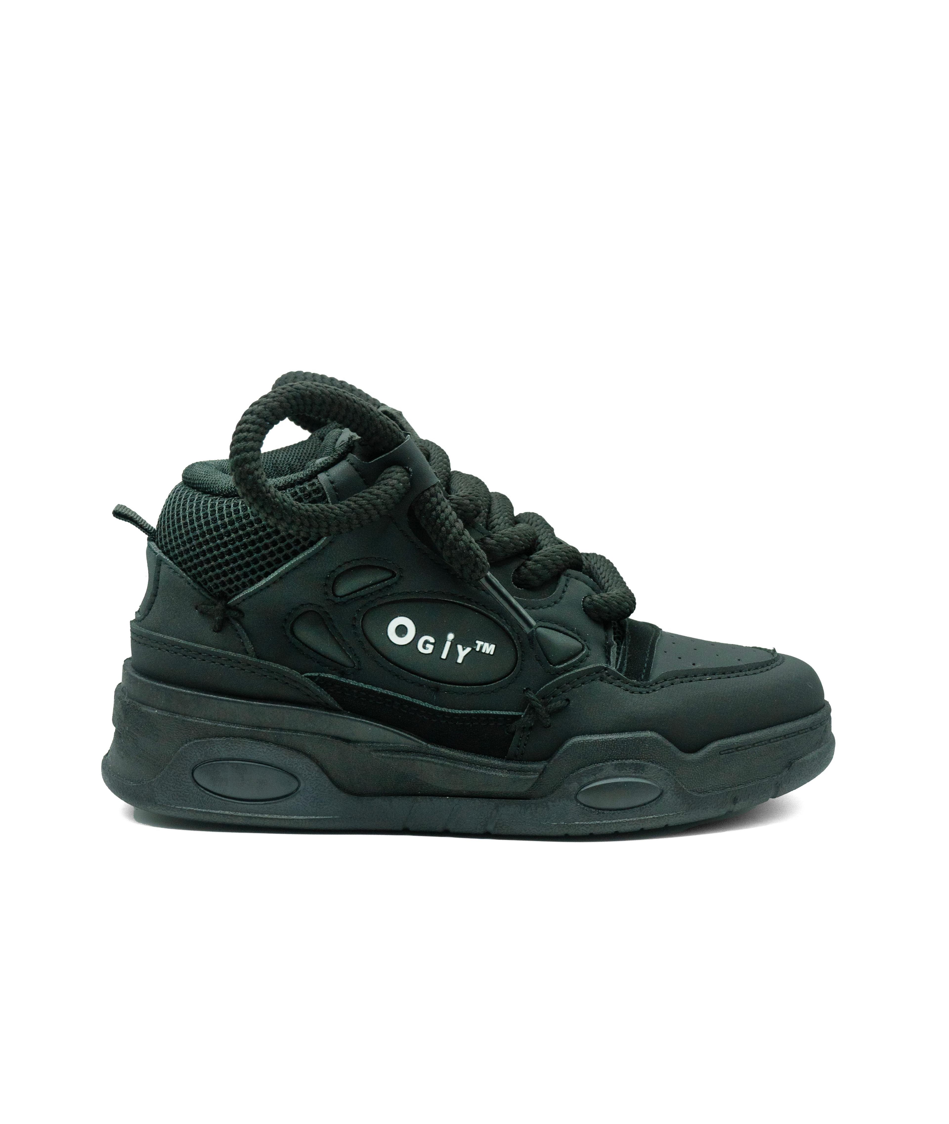 Zapatillas Urbanas Skater Black Juvenil cordones gruesos -0