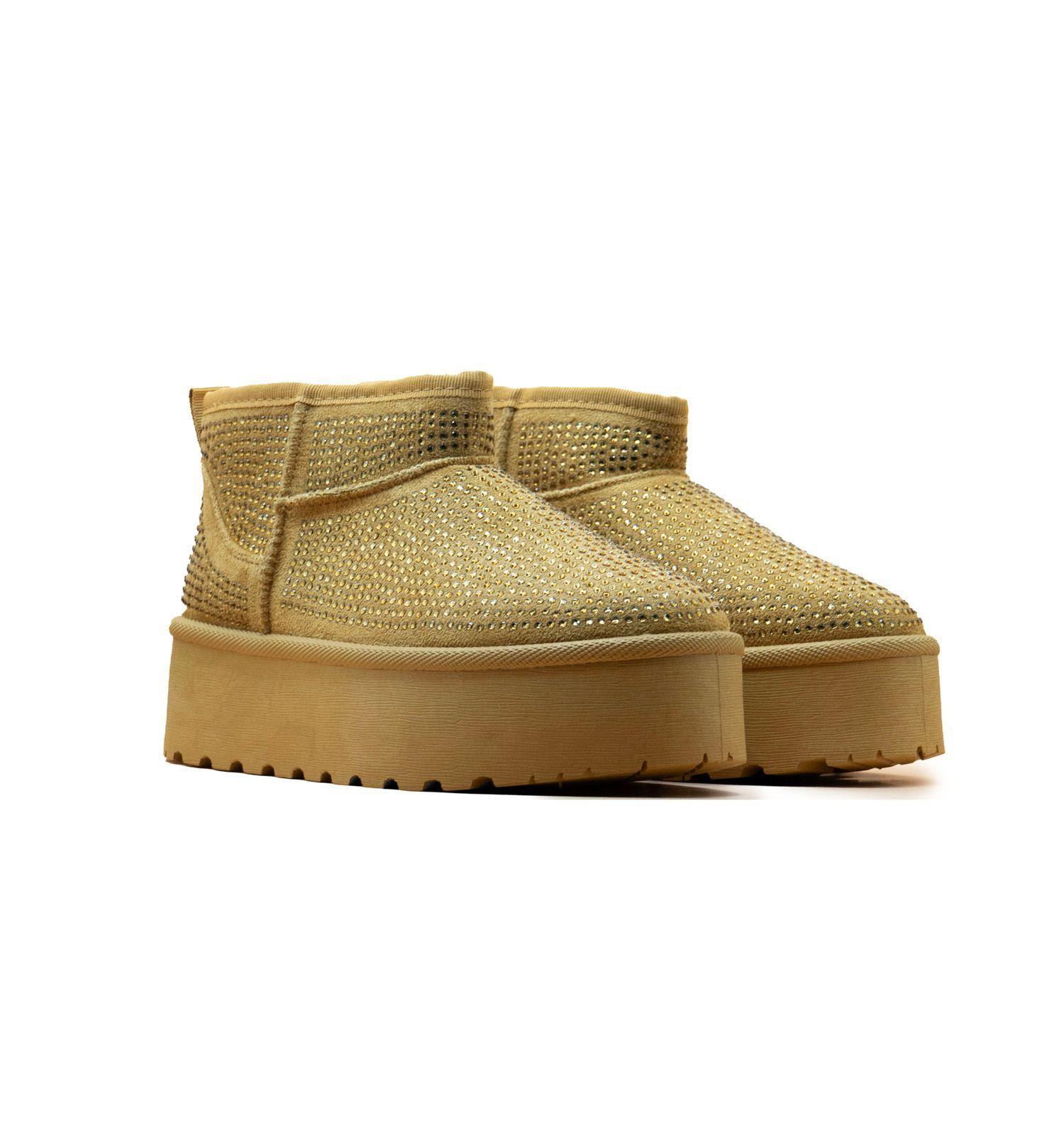 Pantubota Botas Mujer Chiporro Brillos Plataforma-1
