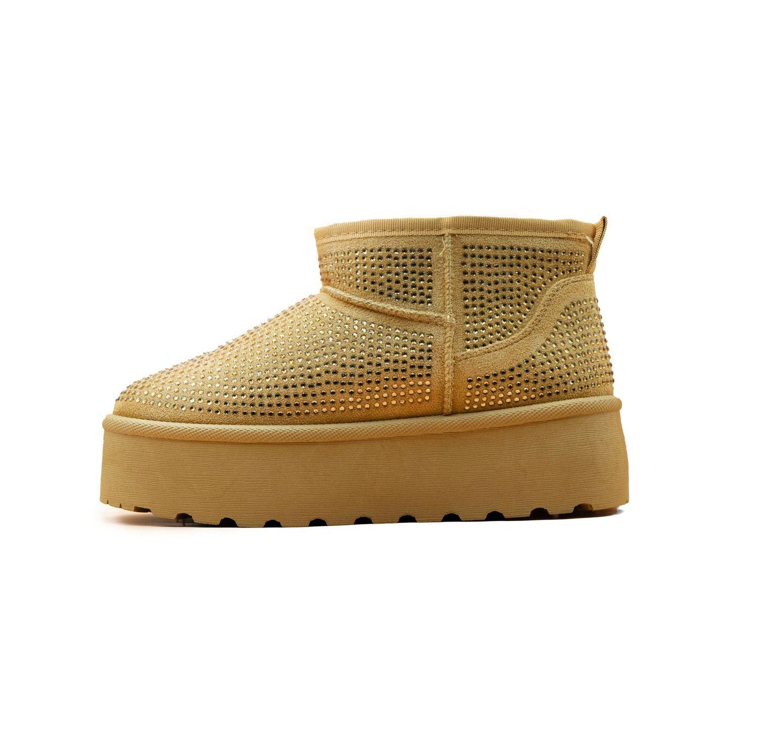 Pantubota Botas Mujer Chiporro Brillos Plataforma-3