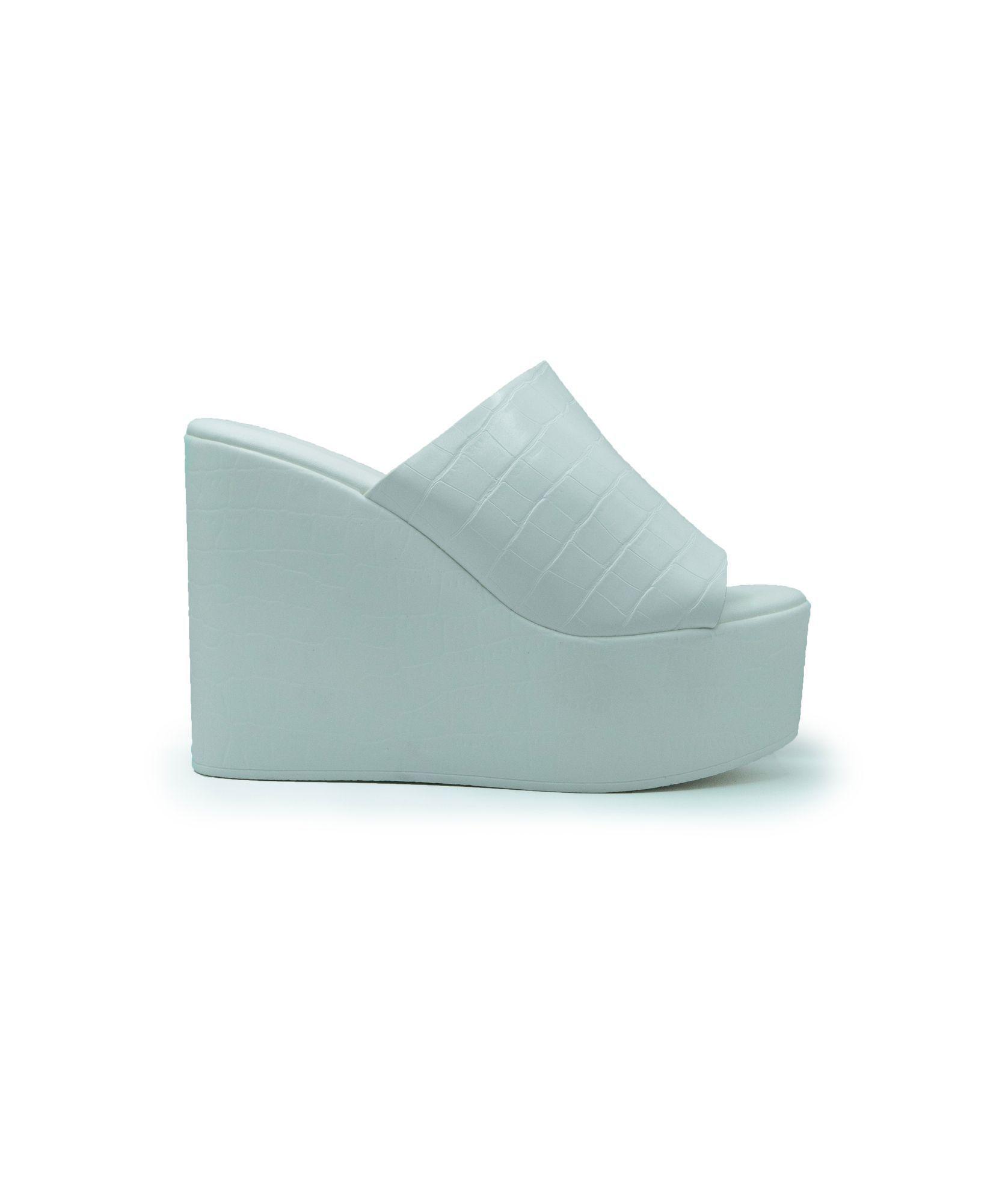 Sandalias con plataforma blancas WHITE-0