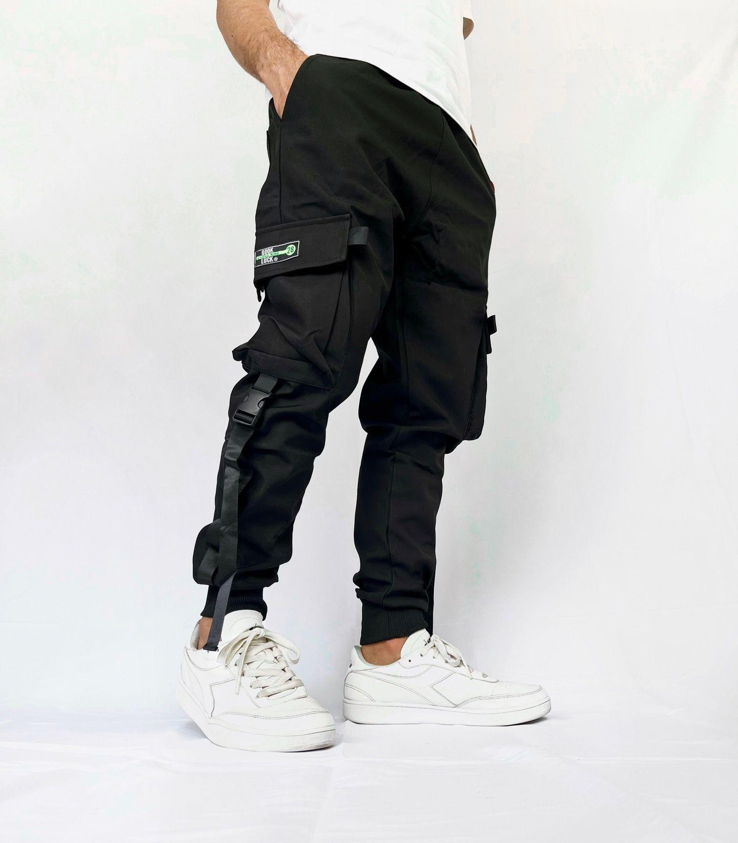 Jogger Cargo Negro Hombre-1