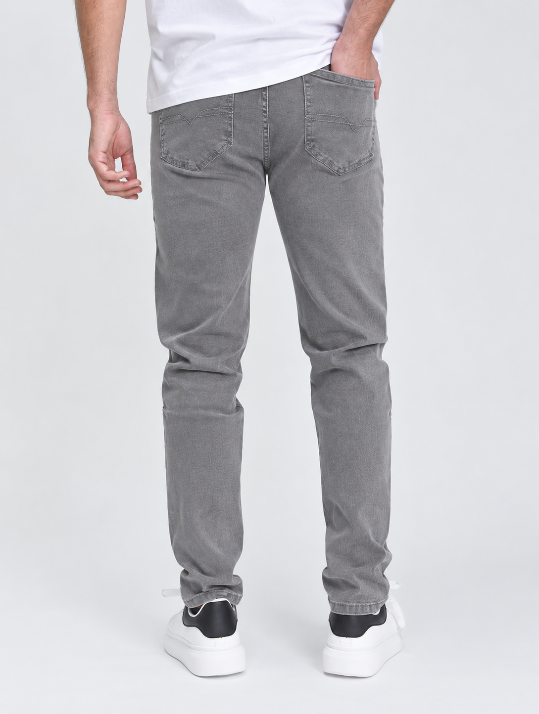 Jeans Hombre Slim Fit Gris-3