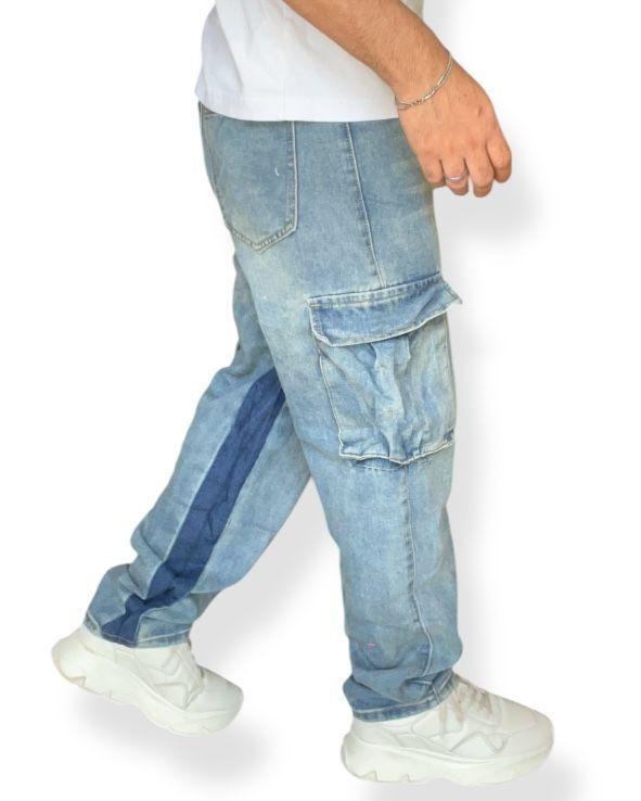 Jeans Cargo Hombre Rígido -2