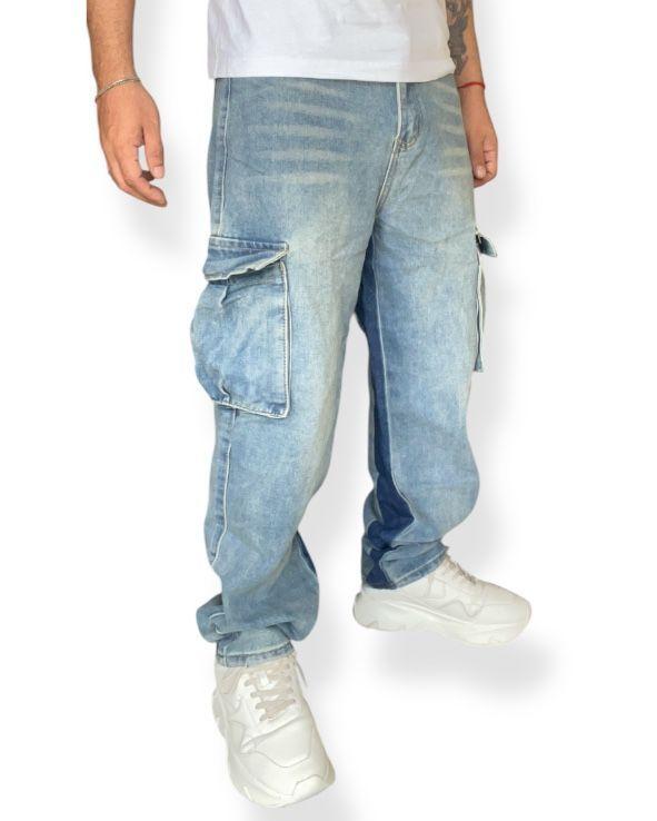 Jeans Cargo Hombre Rígido -3