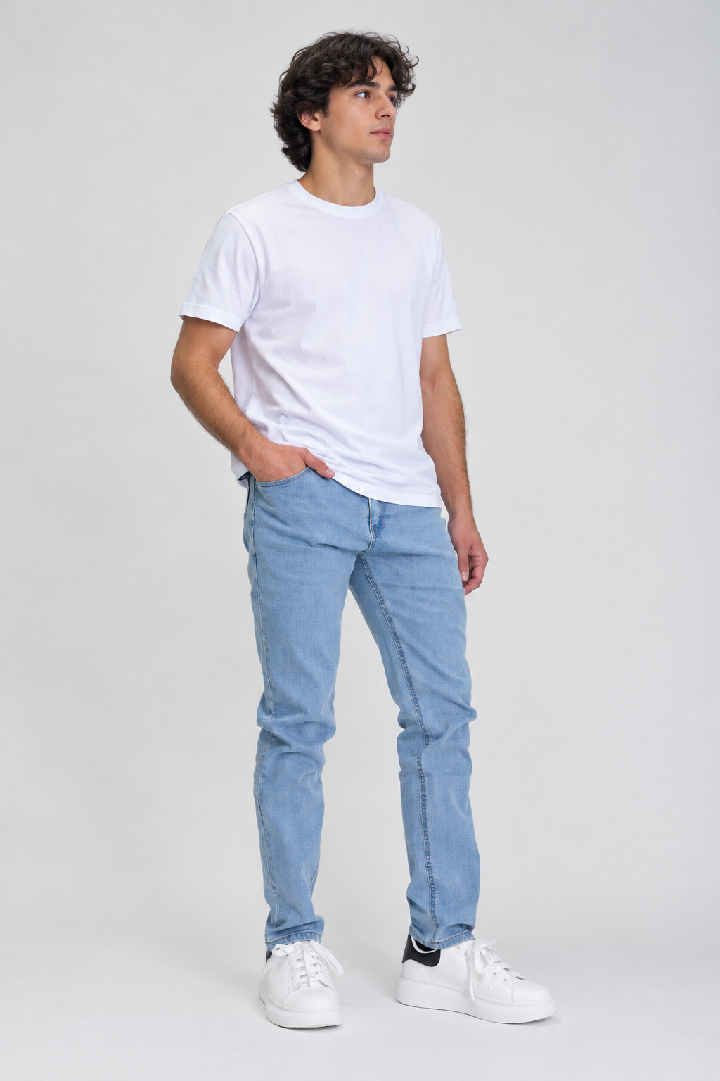 Jeans Hombre Slim Fit Celeste-0