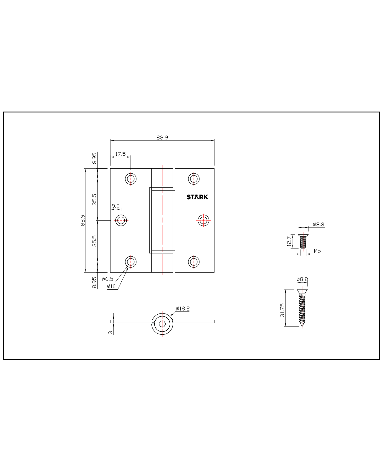 2 Bisagras con resorte de 3,5?x3,5?. 3 mm espesor. (Acero inoxidable 304)-1