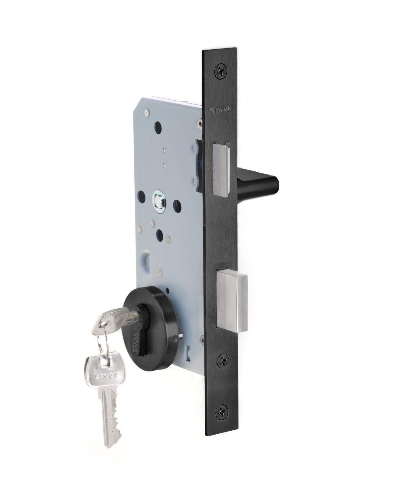 Cerradura acceso con manillas MAITE negro mate-0