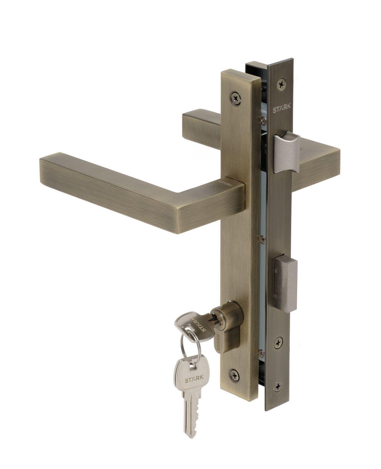 Cerradura de embutir puerta de aluminio acceso principal. Llave amb lado. Stärk Design-0