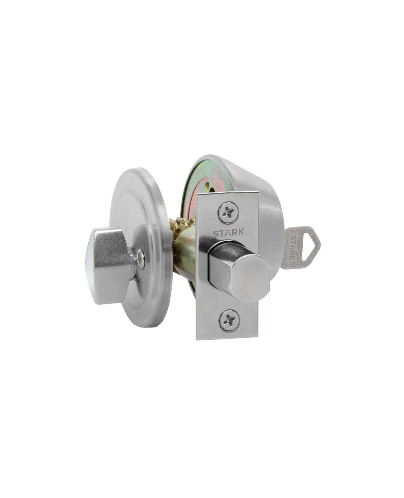 Cerrojo de seguridad, cilindro exterior y seguro interior. (Acero inoxidable)-0