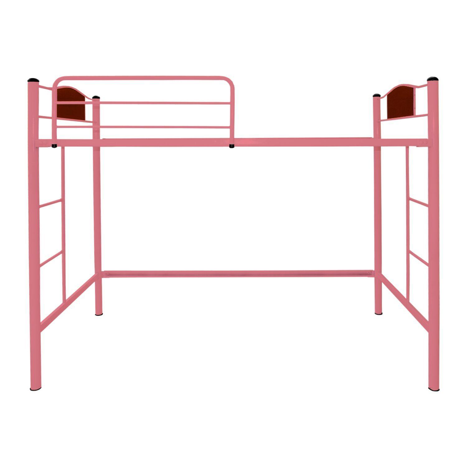Cama alta child 1,5 plaza rosado-0