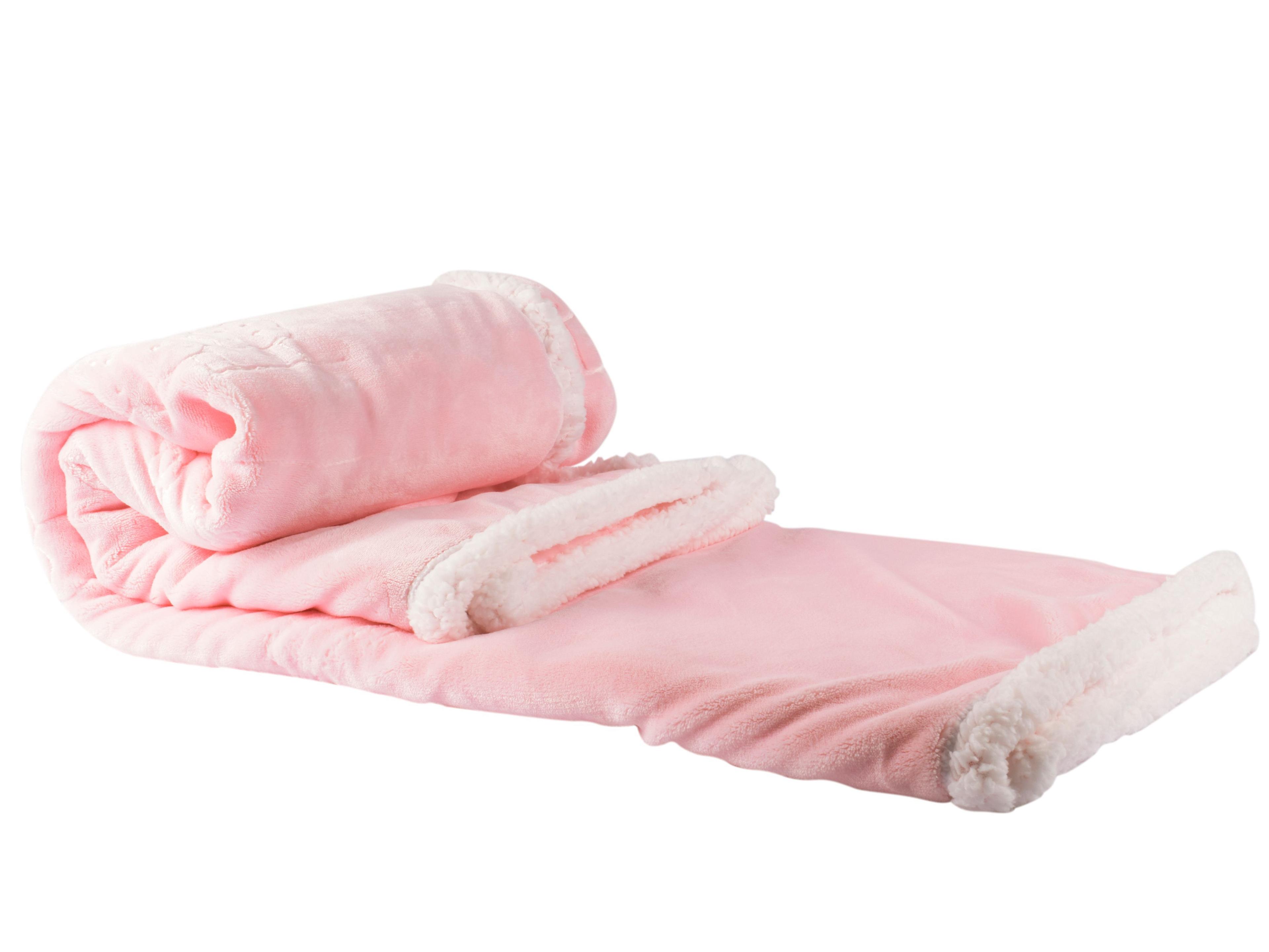Frazada Corderito Color Rosado-0