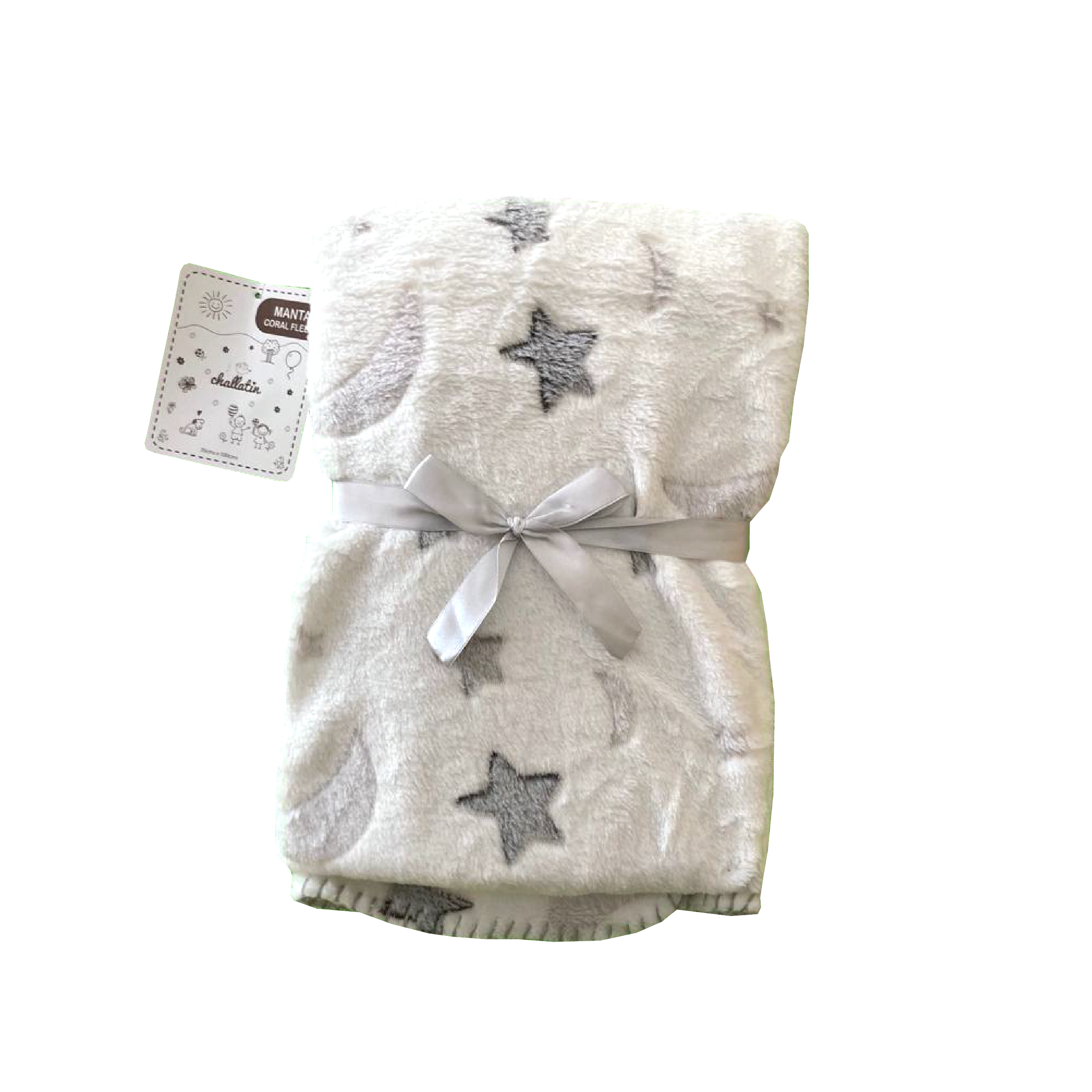 Manta Coral Fleece Gris-0