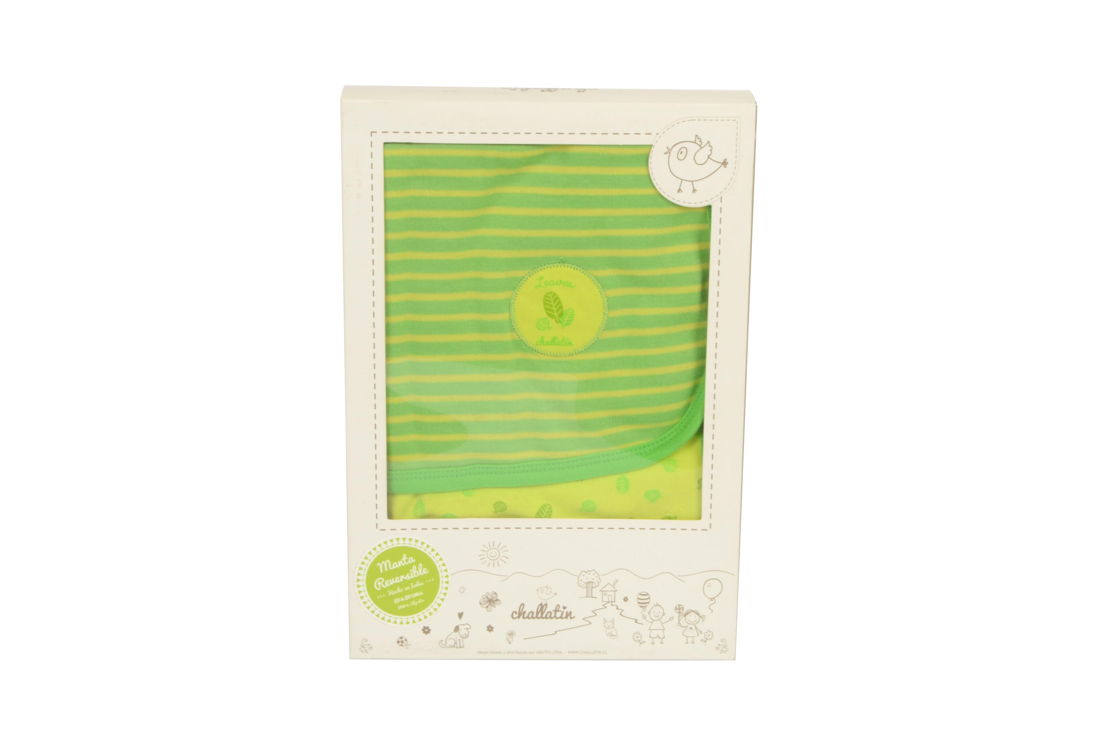 Manta Reversible En Caja, Doble Tela Verde-0