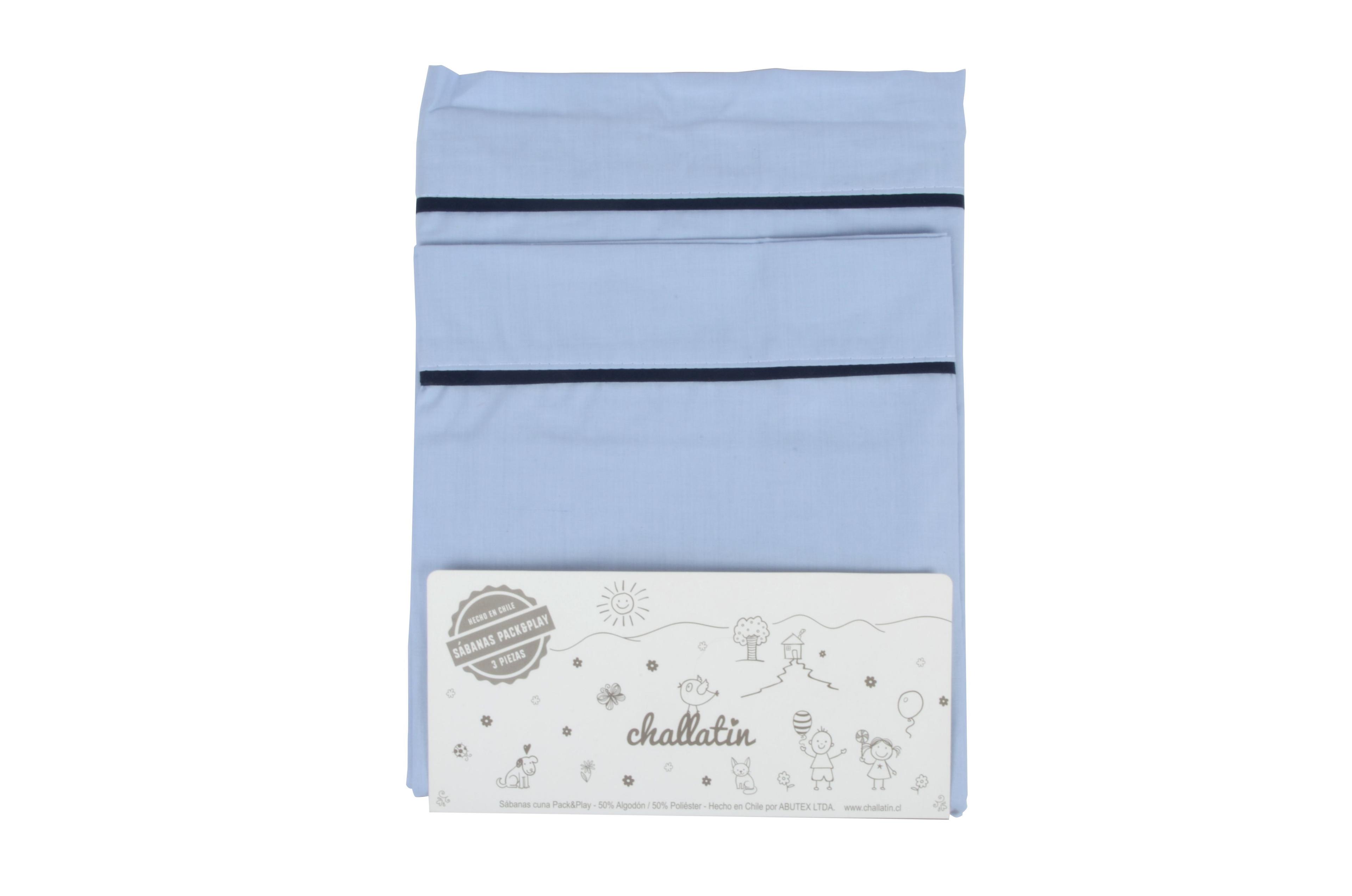 Sabanas Pack & Play Colores - Vivo Azul-0