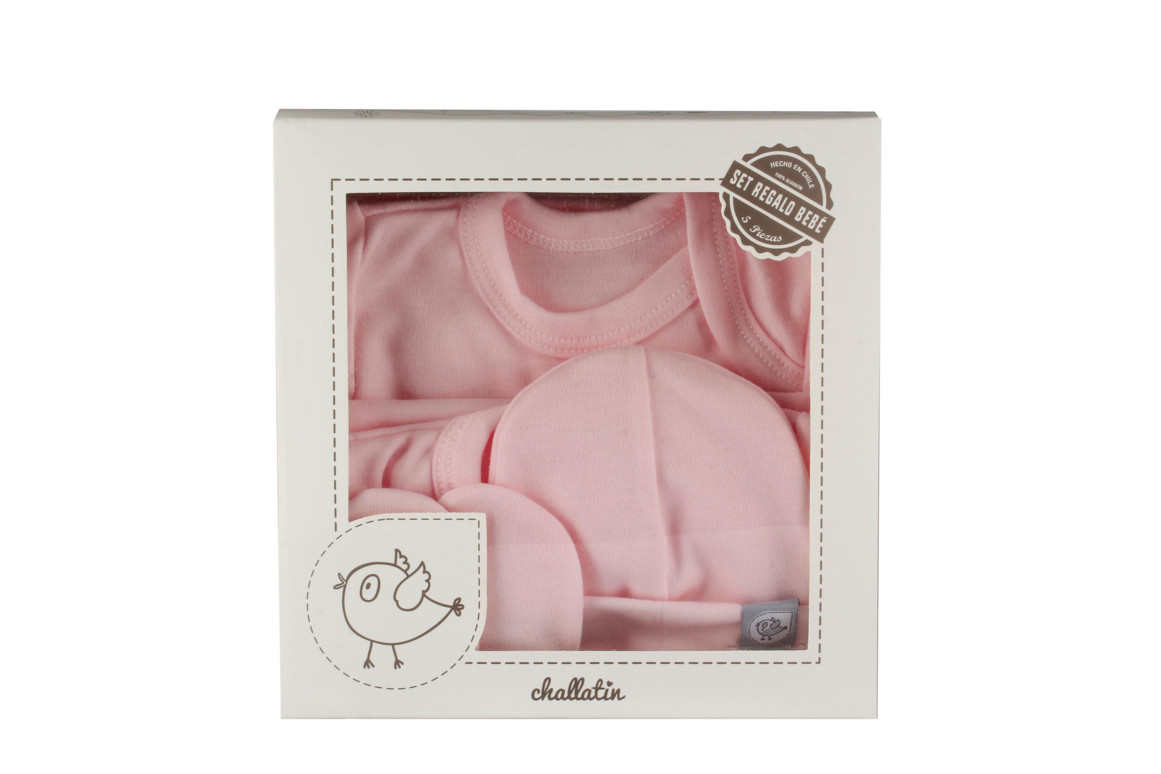 Set De Regalo 5 Piezas - Vestuario Bebé, Rosado-0