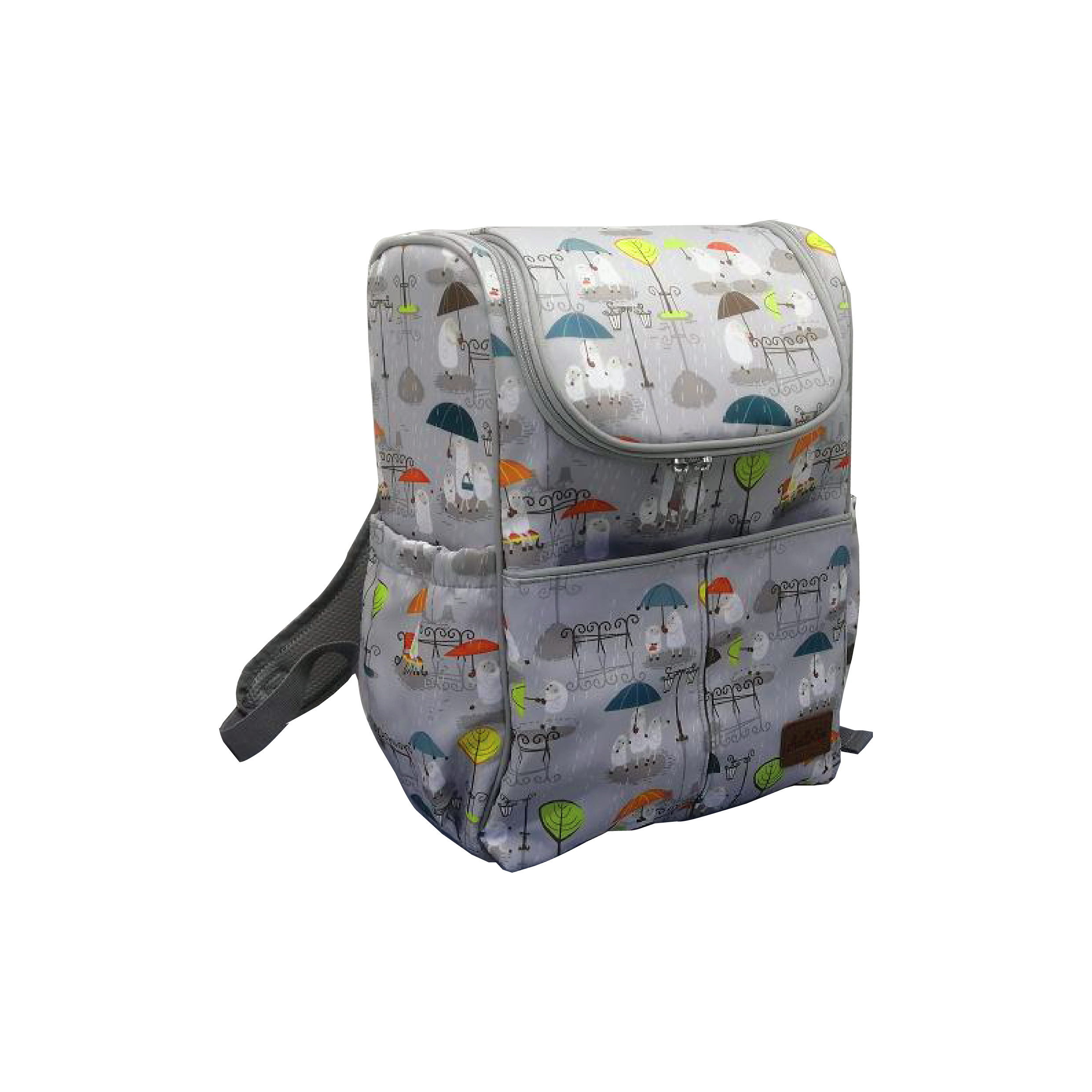 Mochila maternal Gris Diseño Ovejas-0