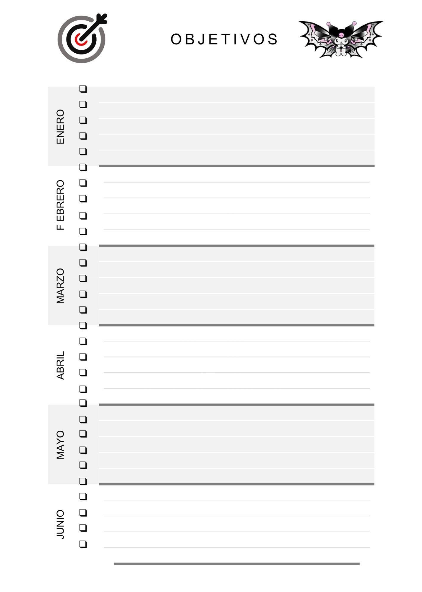 Agenda Kuromi Reina Planner Kawaii-7