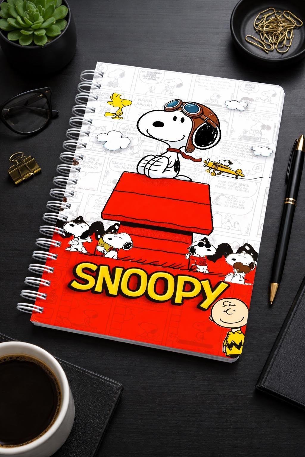Agenda Snoppy Aviador A5 Planner Diario Mensual Anual-0