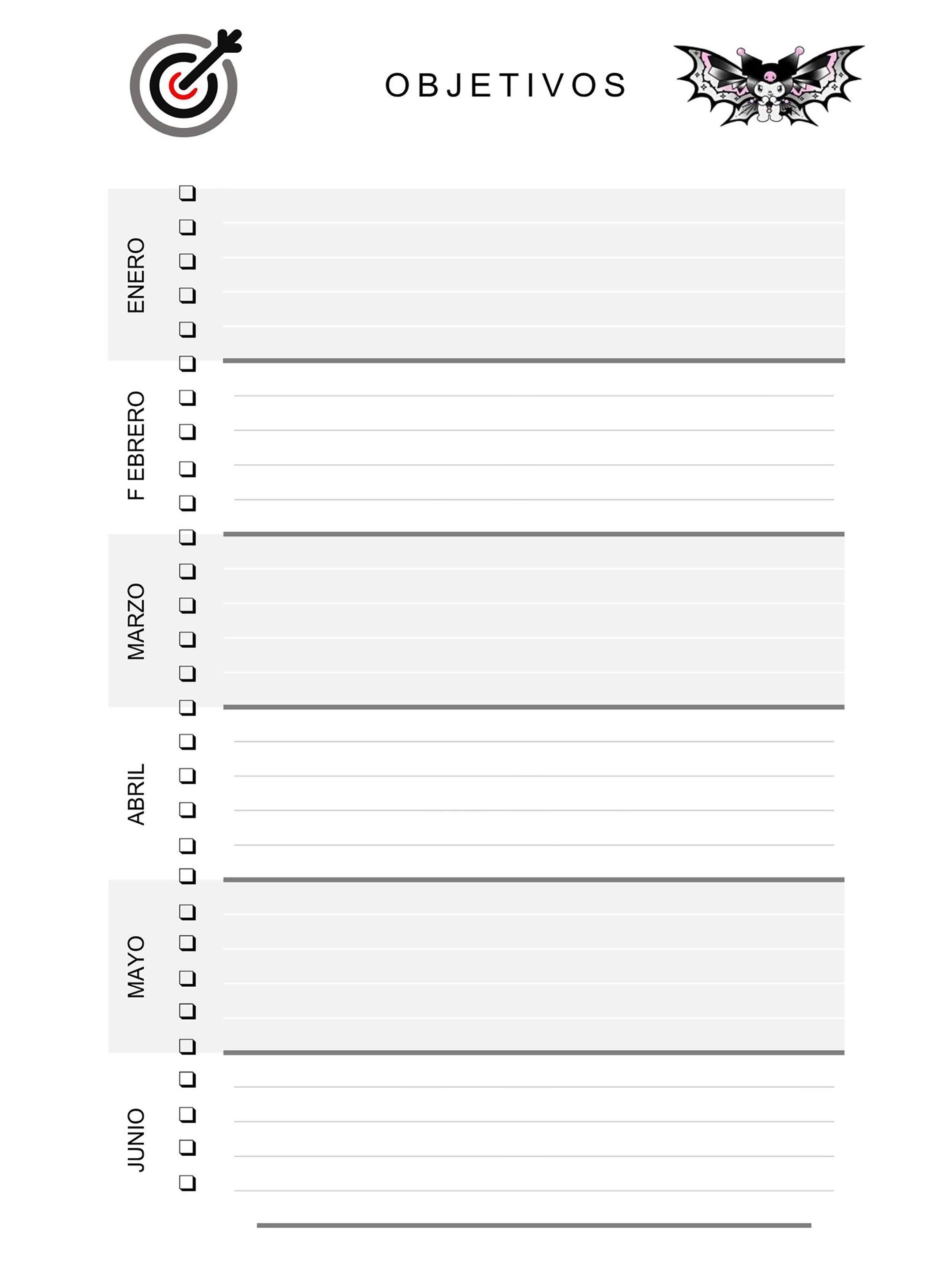 Agenda Kuromi Rockera Planner Kawaii-4