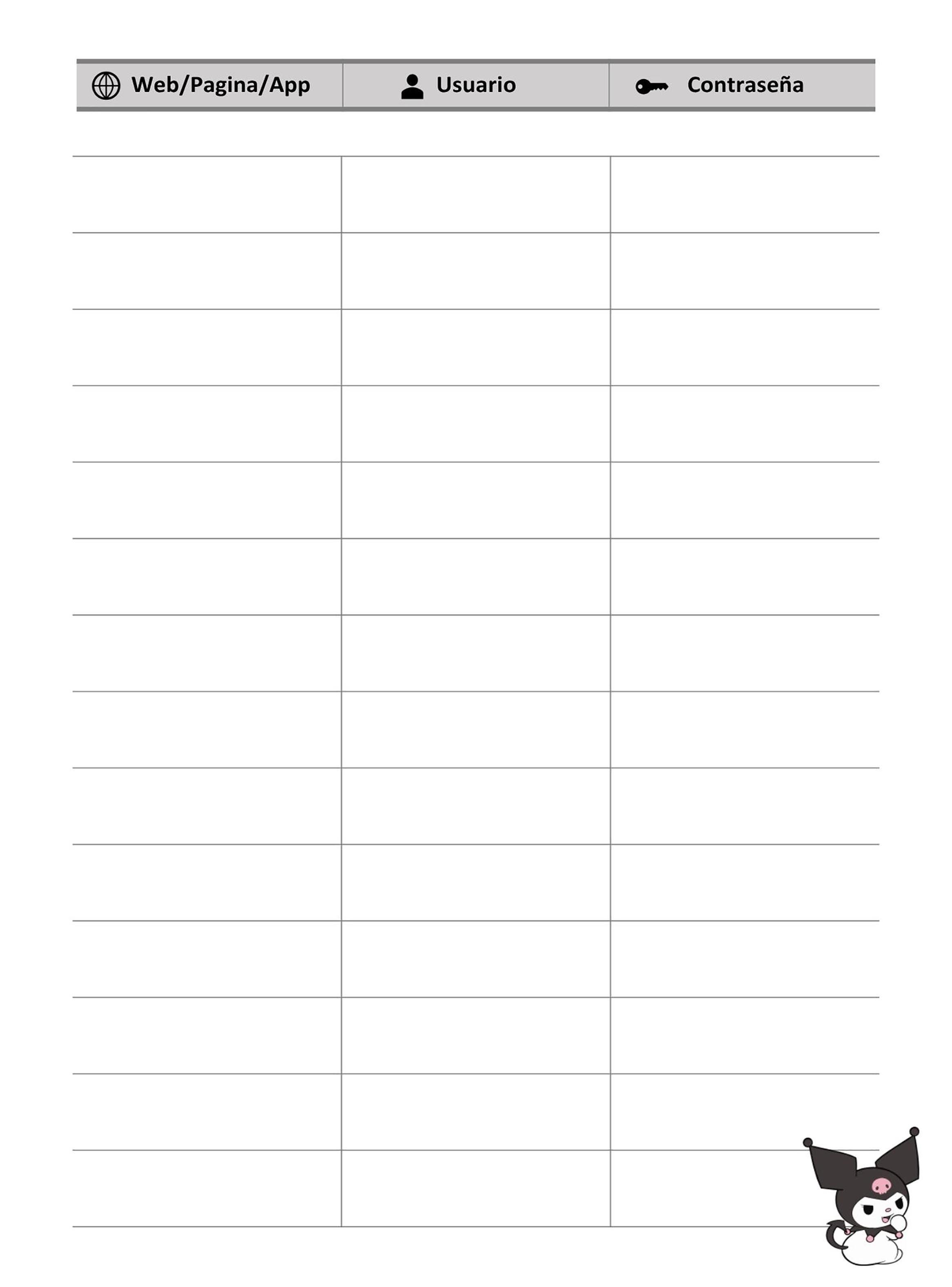 Agenda Kuromi Rockera Planner Kawaii-6