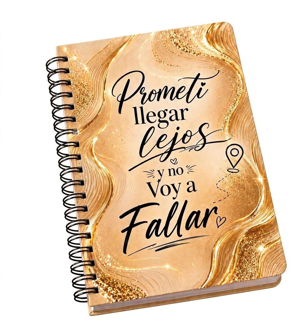 Agenda Profesional | Planner Prometí Llegar Lejos y No Voy a Fallar Dorado-0