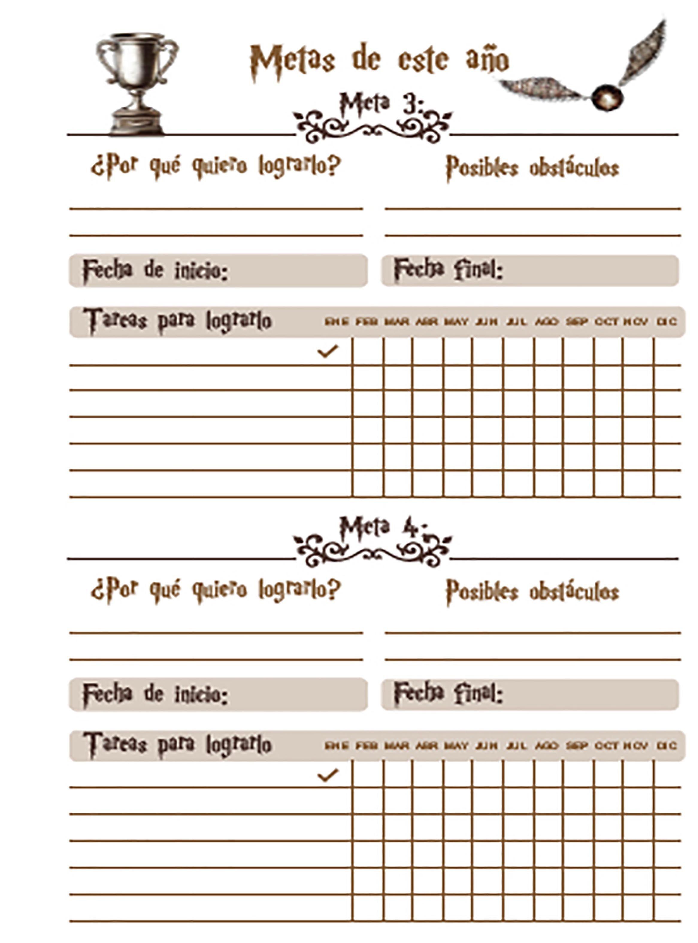 Agenda Planner Harry Potter | Academia De Hechizos-2