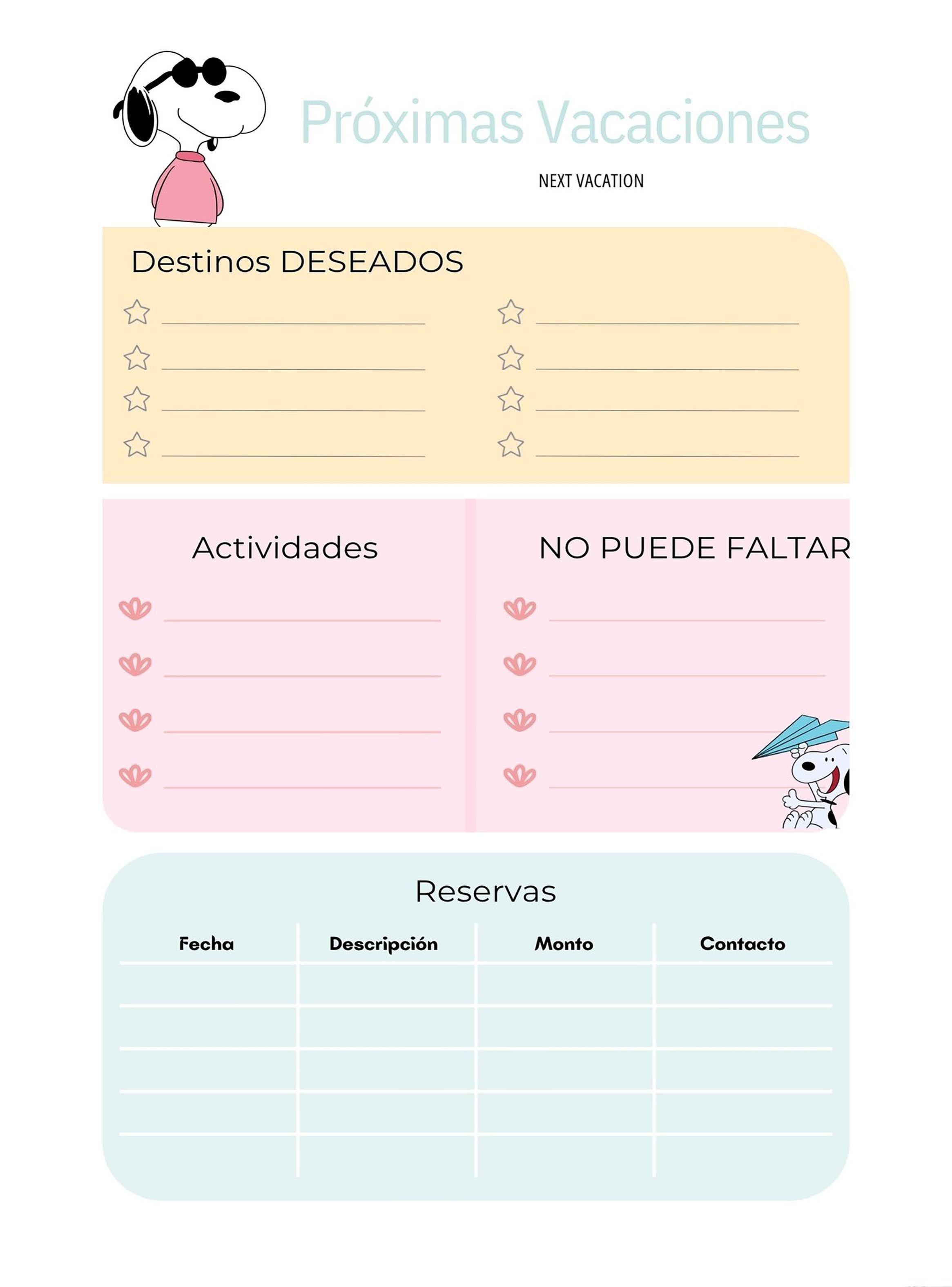 Agenda Snoppy Descansa A5 Planner-4