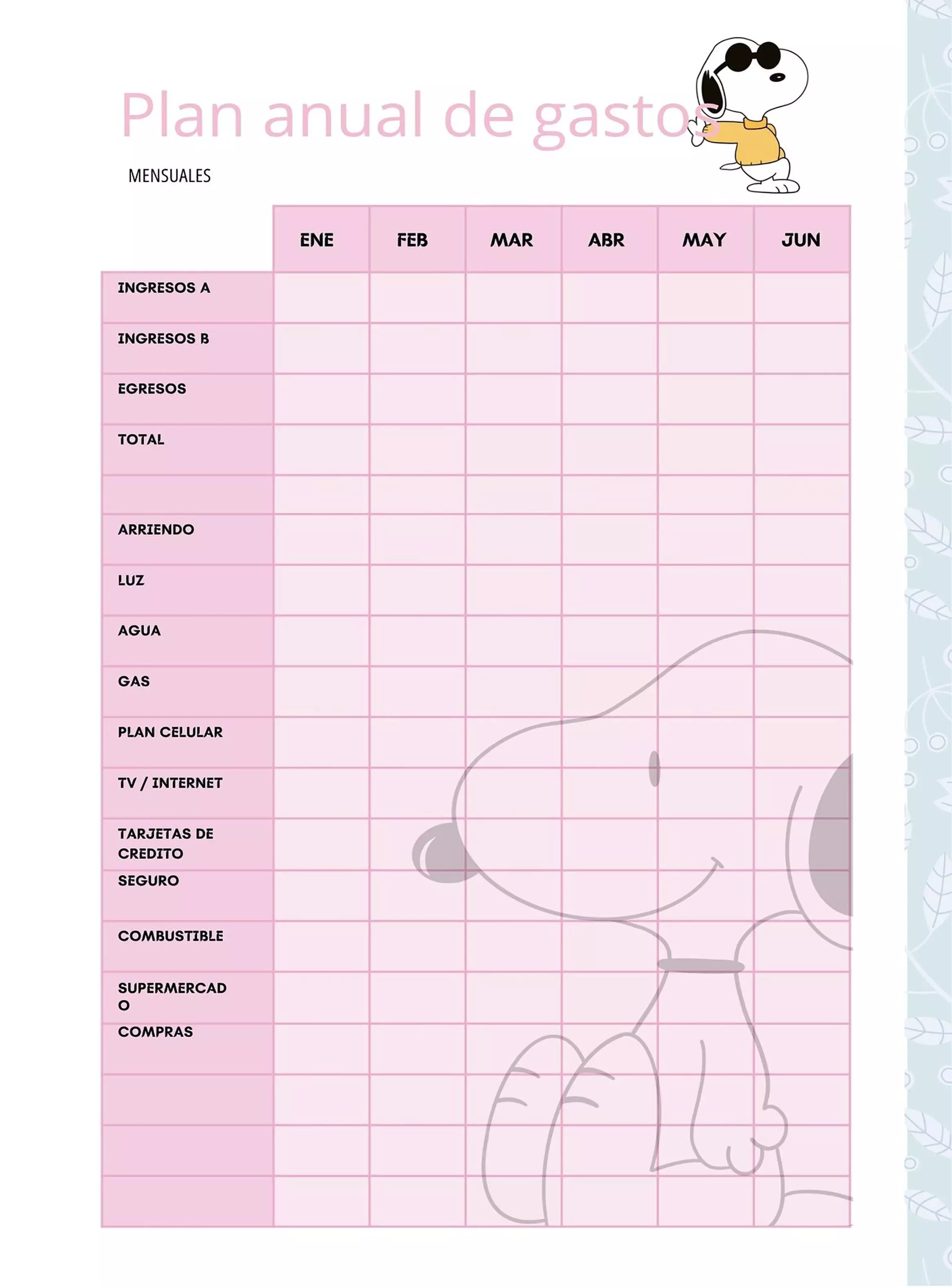 Agenda Snoppy Descansa A5 Planner-5