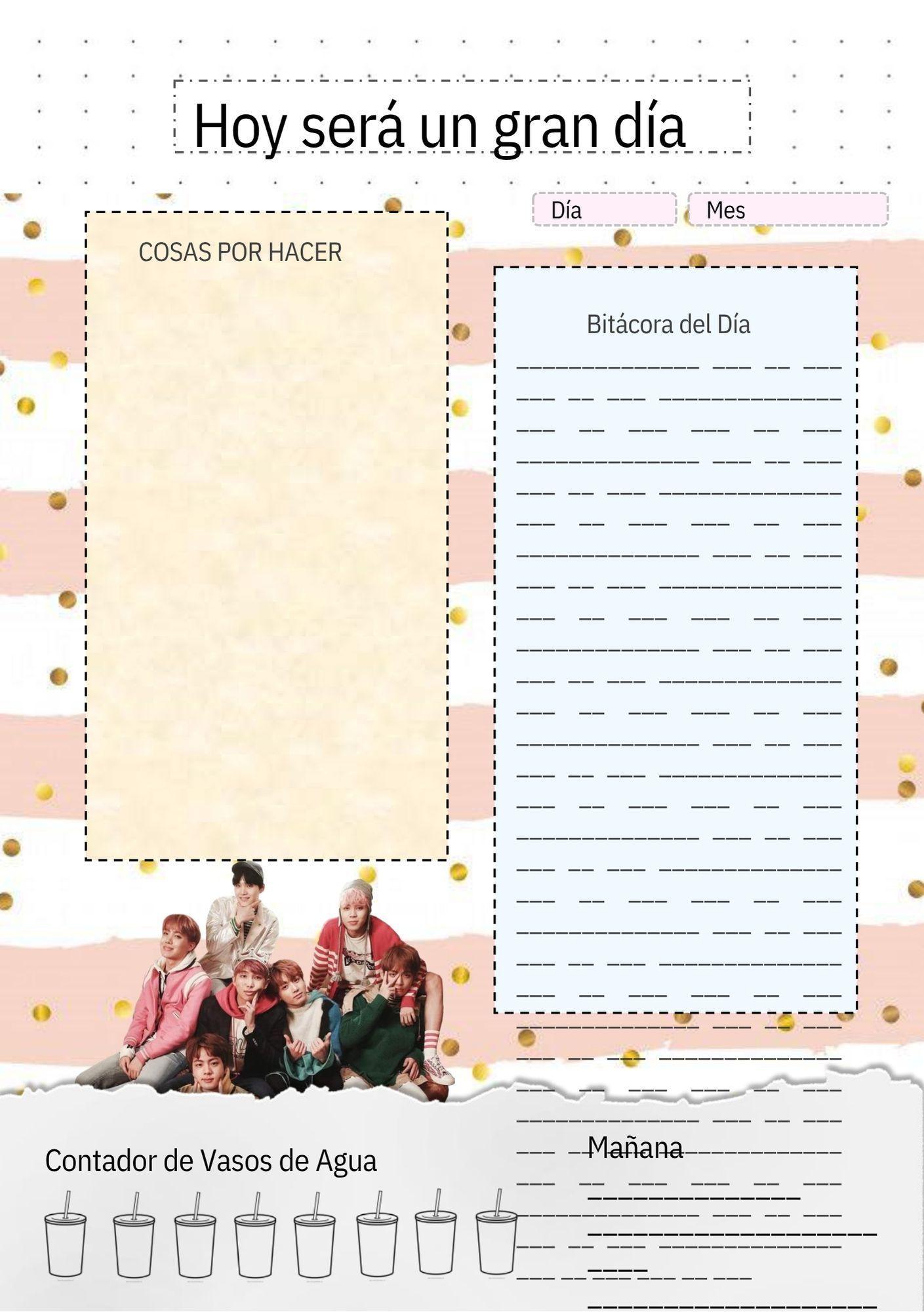 Agenda Planner BTS Blue Organización, Planificación y Estilo-5
