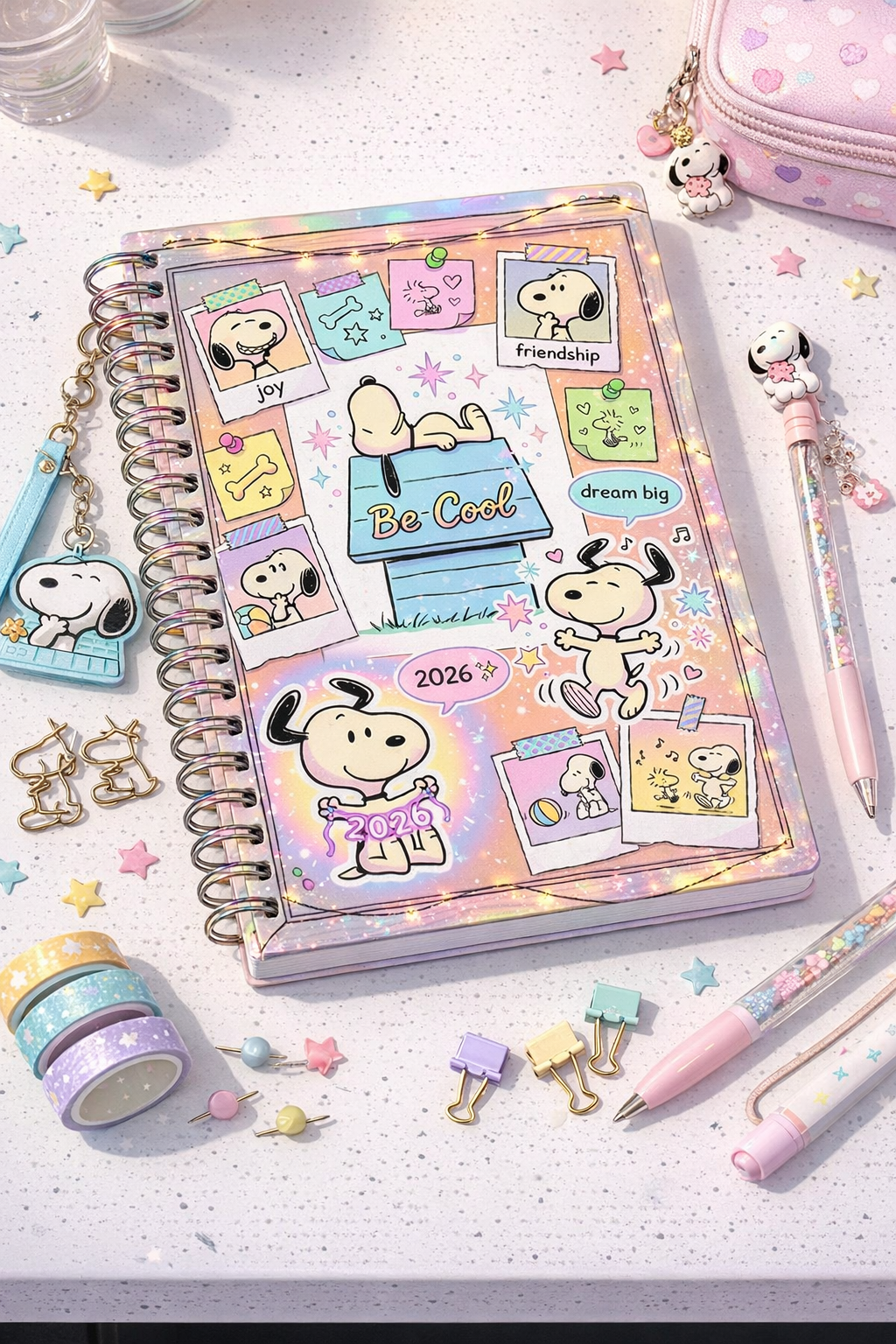 Cuaderno Agenda Snoopy Be Cool-0