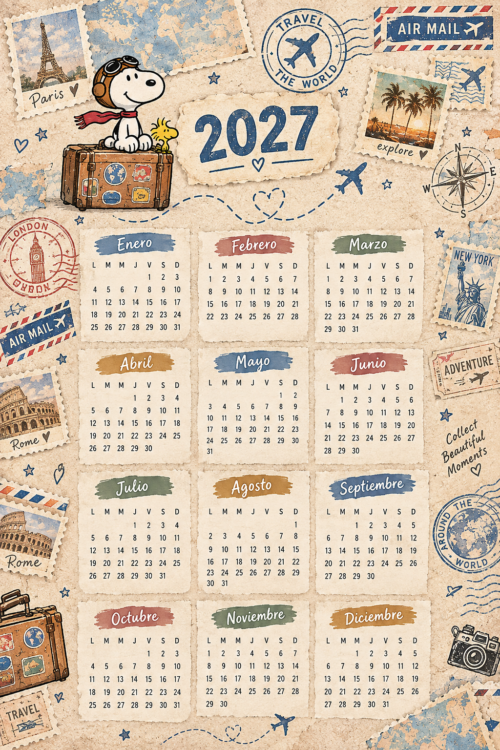Cuaderno Agenda Snoopy Be Cool-4