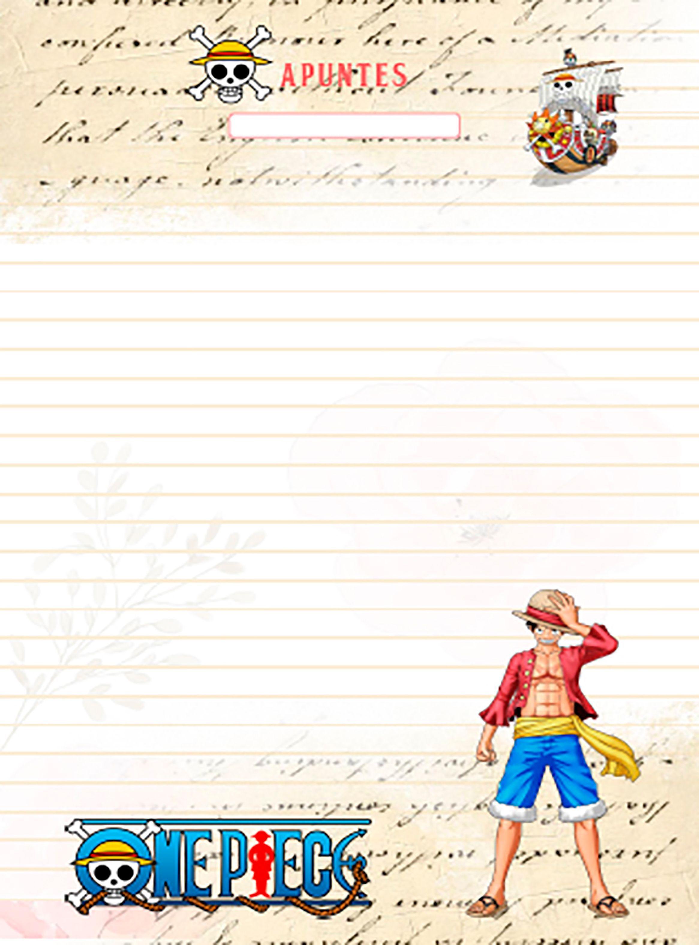 Agenda Anime One Piece Estilo Wanted Sanji-3