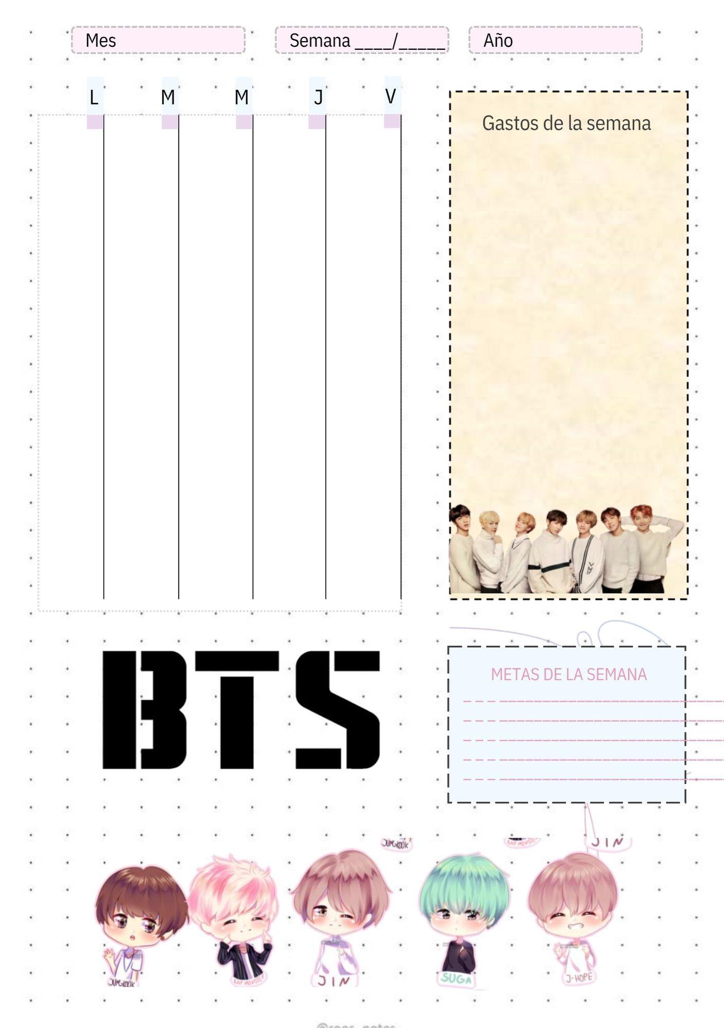 Agenda Planner BTS Joined Organización, | Planificación y Estilo-3