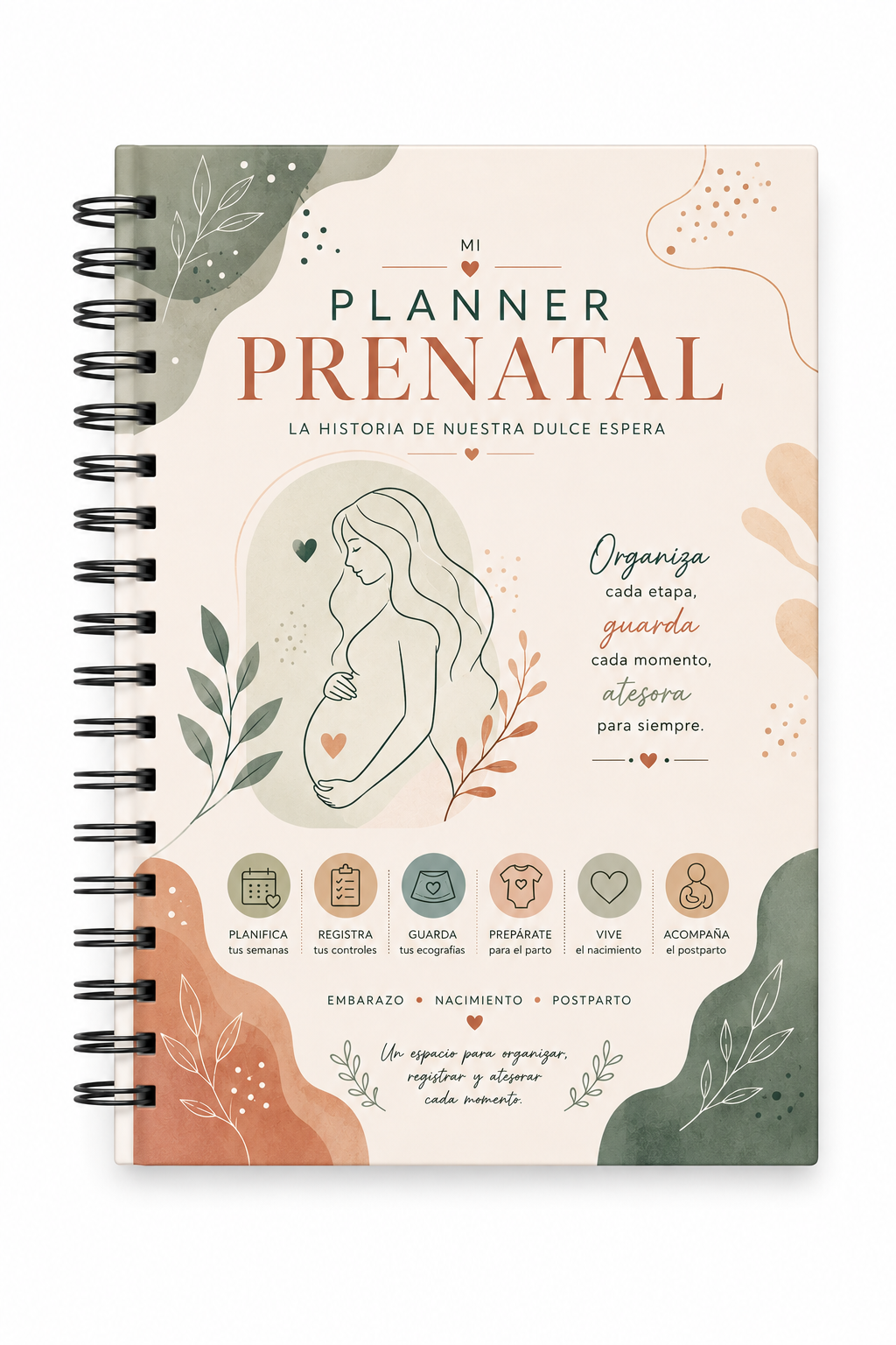 Planner Prenatal Agenda Embarazo Dulce Espera-0