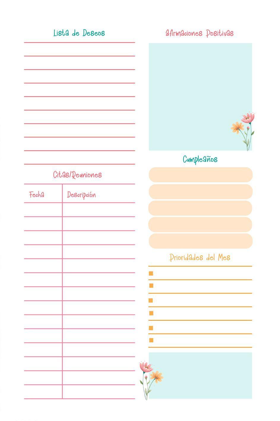 Agenda Planner | Florece Donde Nadie Espera Ver Color-1