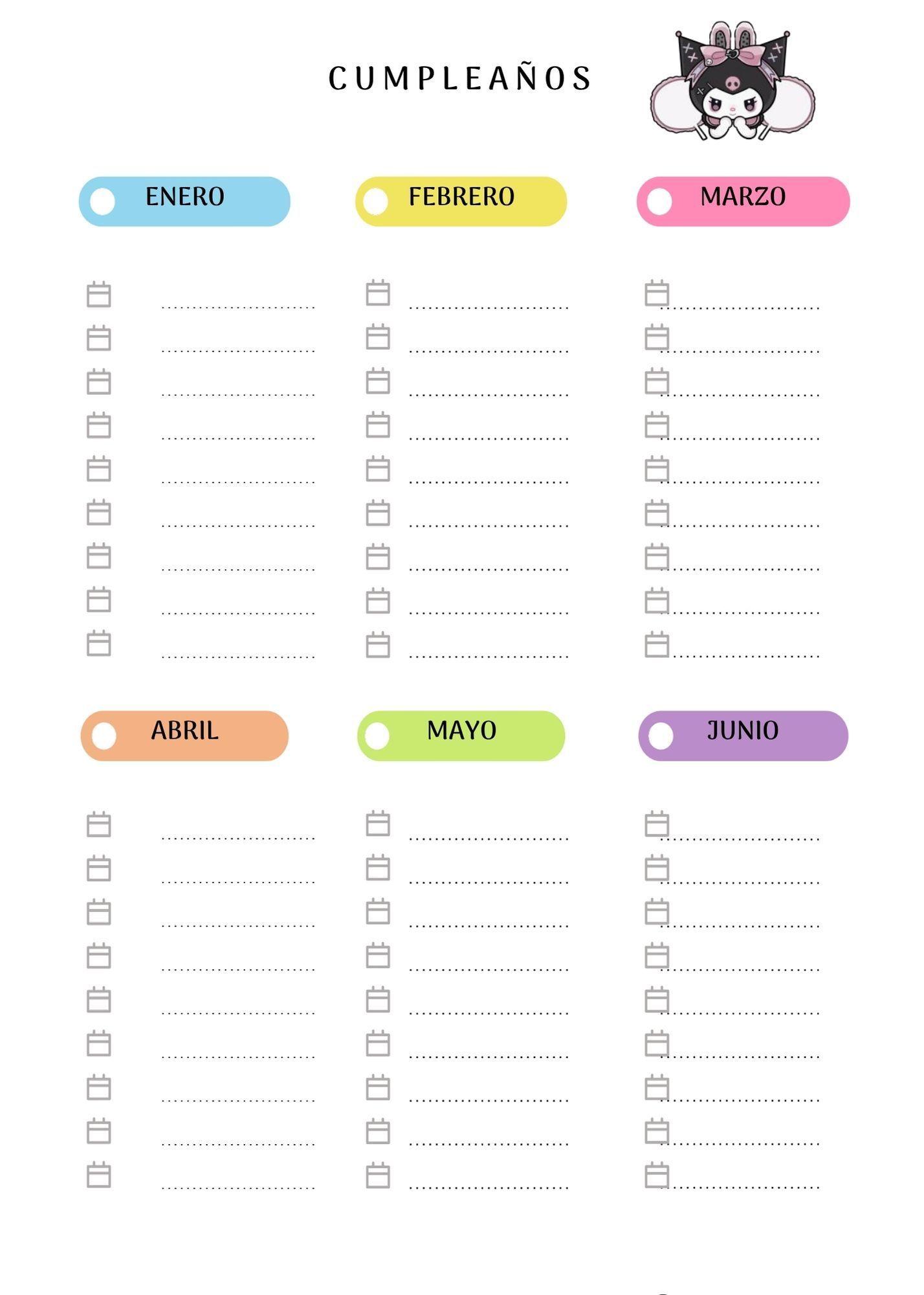 Agenda Kuromi Nocturna Planner Kawaii-7