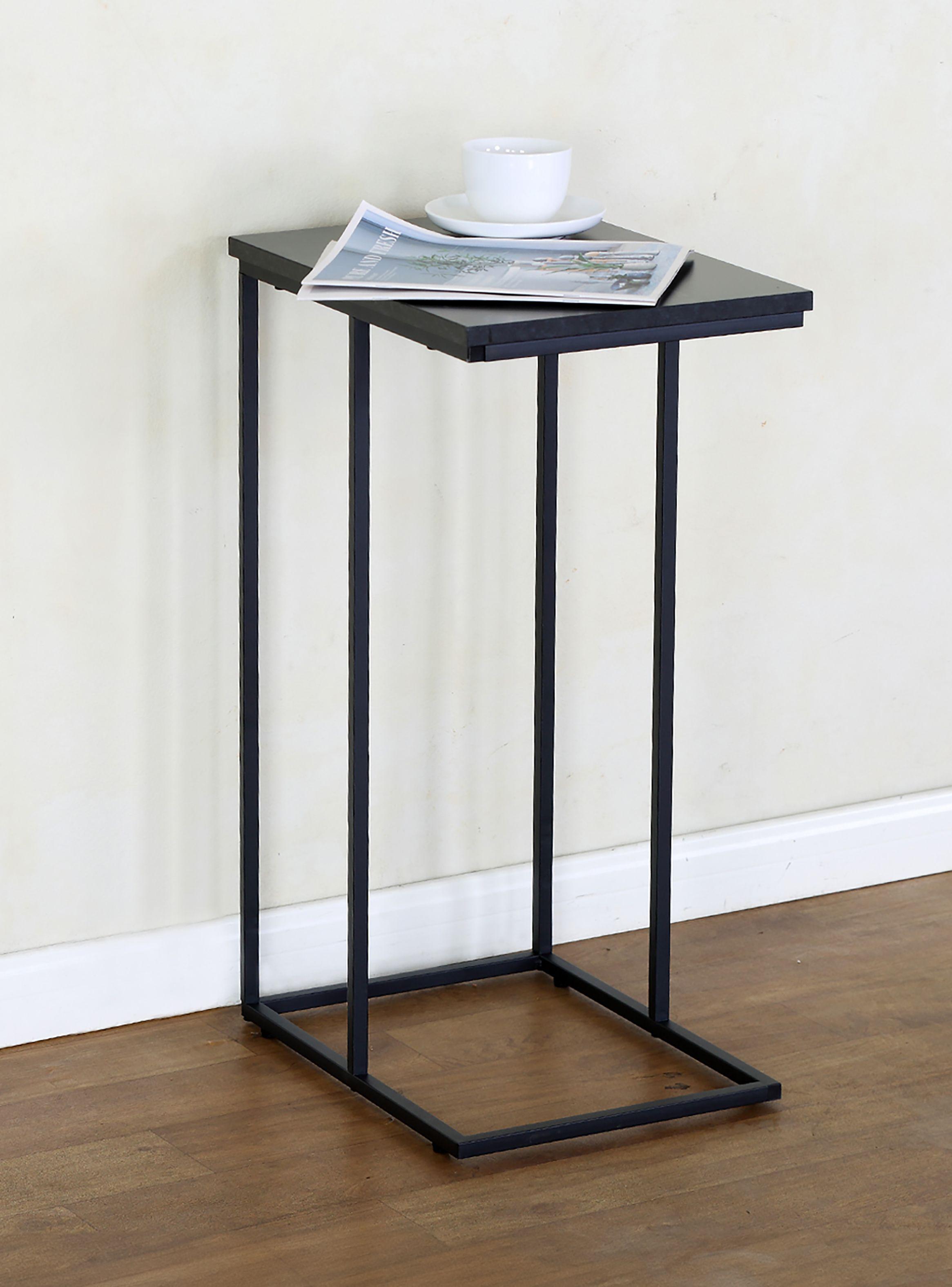 Mesa Lateral Estilo Marmol Negro-5