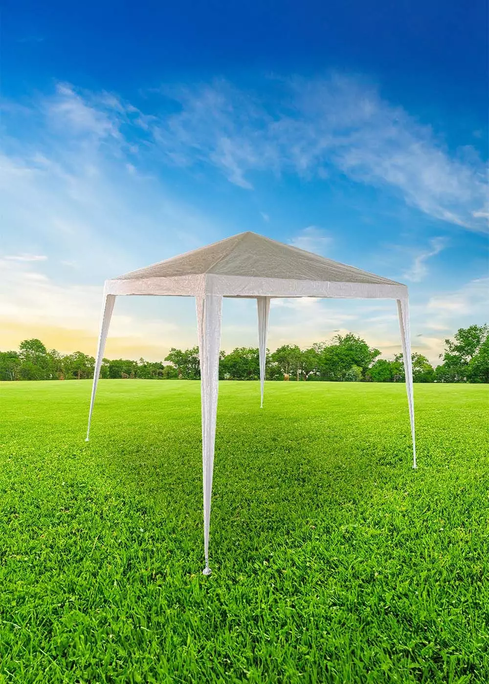 Toldo de Terraza 3x3 m Plegable PE Blanco-1