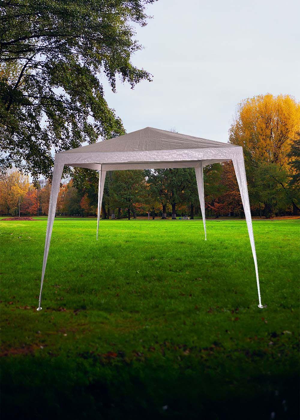 Toldo de Terraza 3x3 m Plegable PE Blanco-5