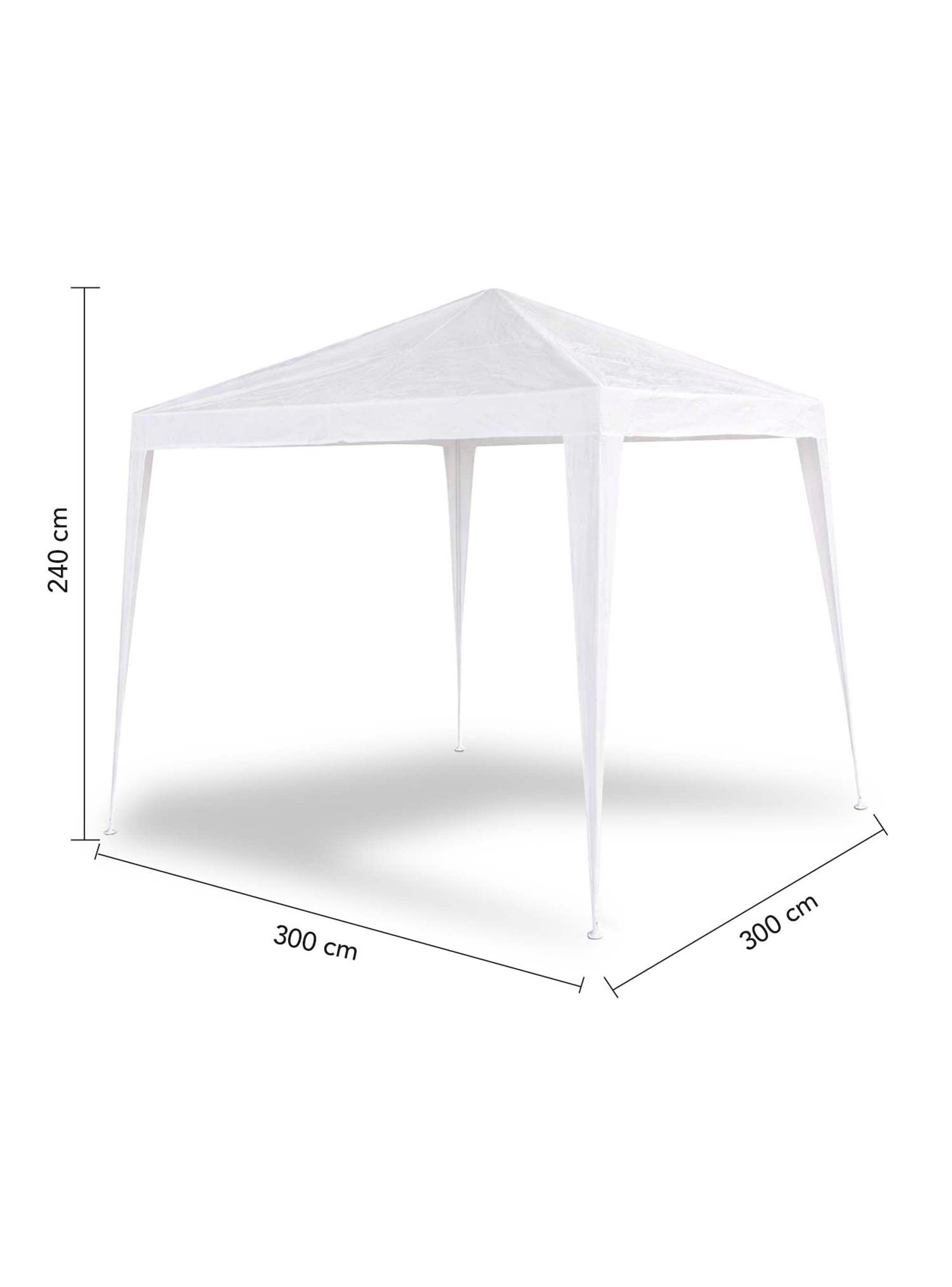Toldo de Terraza 3x3 m Plegable PE Blanco-2
