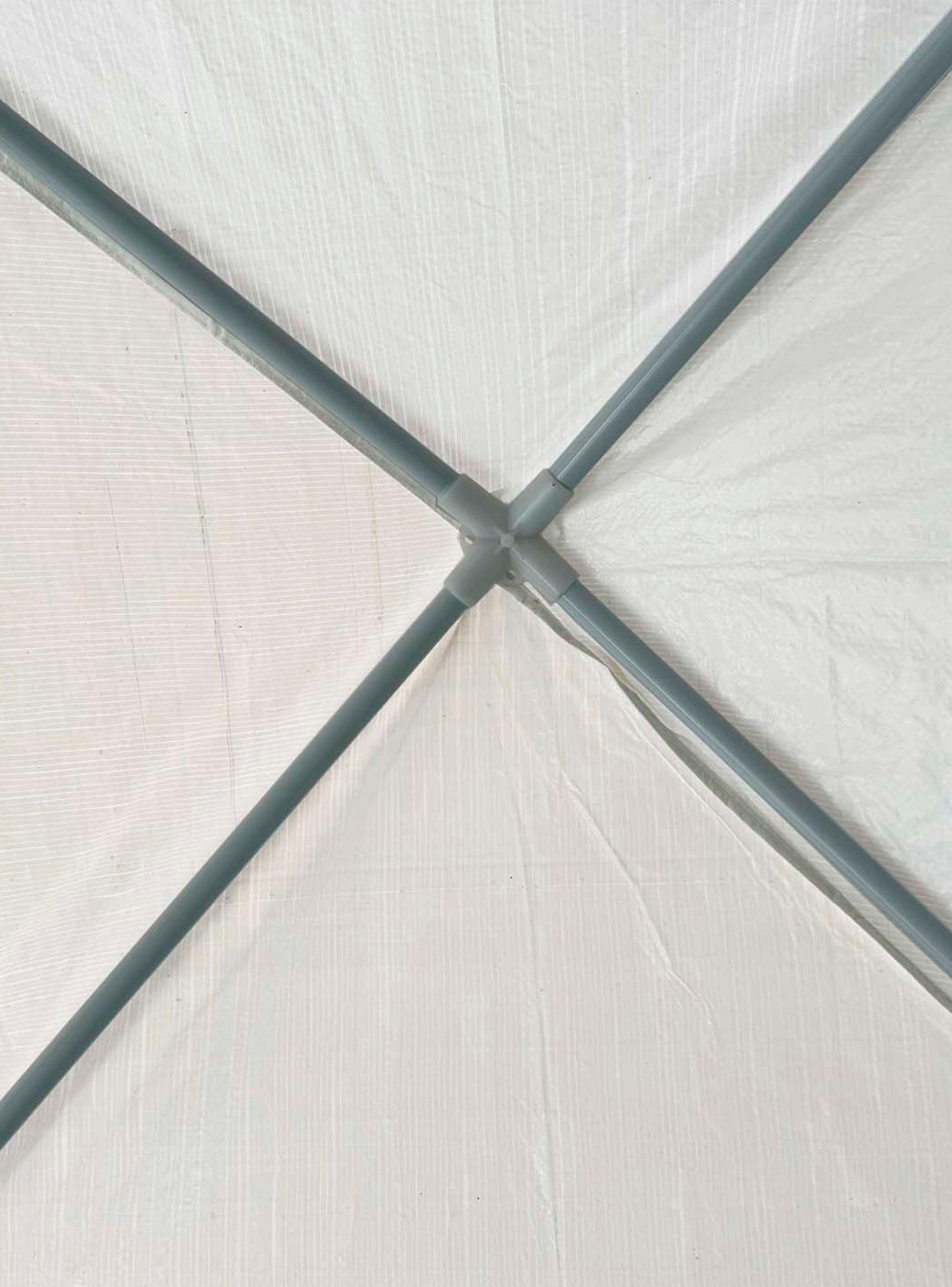 Toldo de Terraza 3x3 m Plegable PE Blanco-3