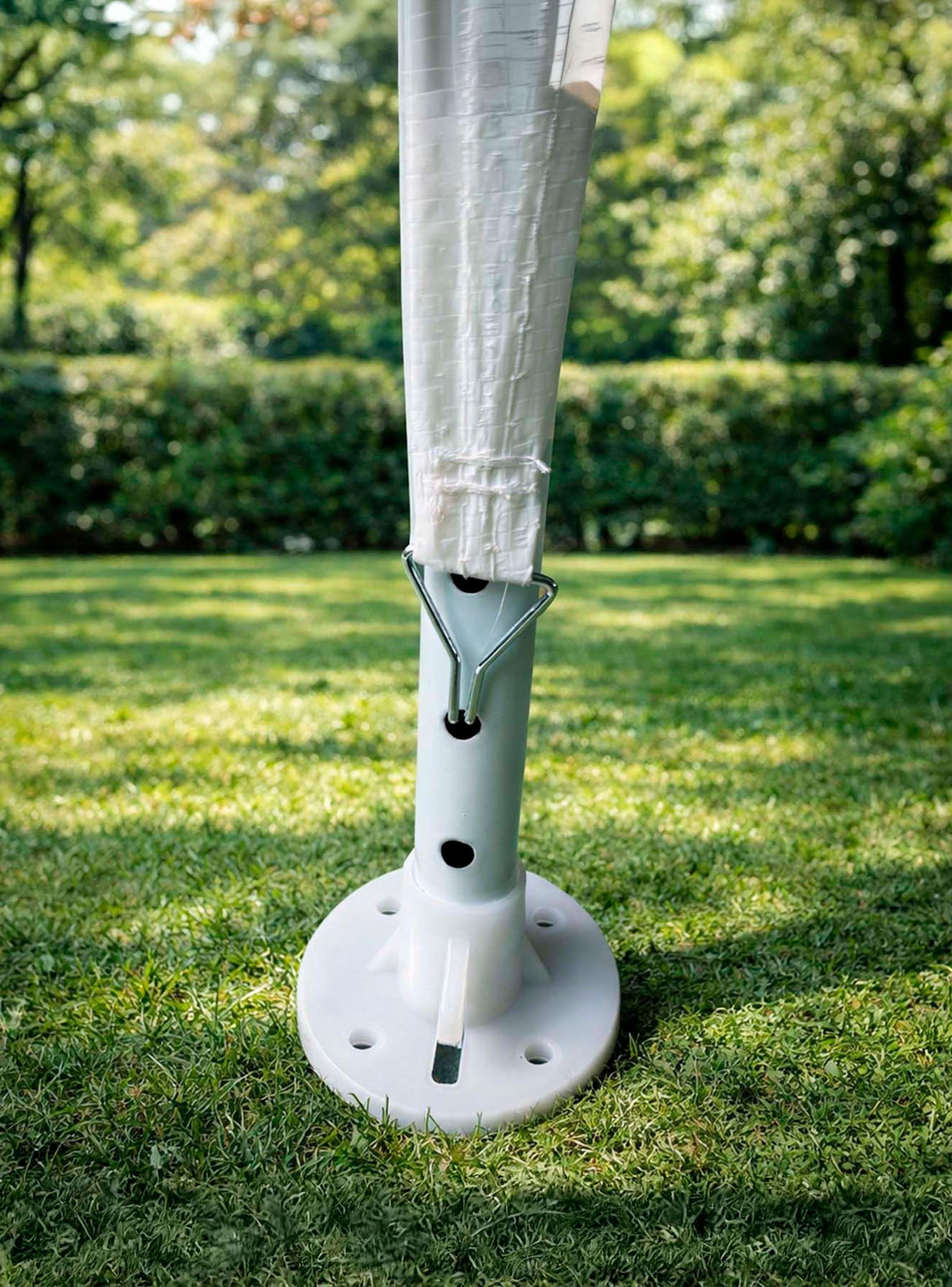 Toldo de Terraza 3x3 m Plegable PE Blanco-4