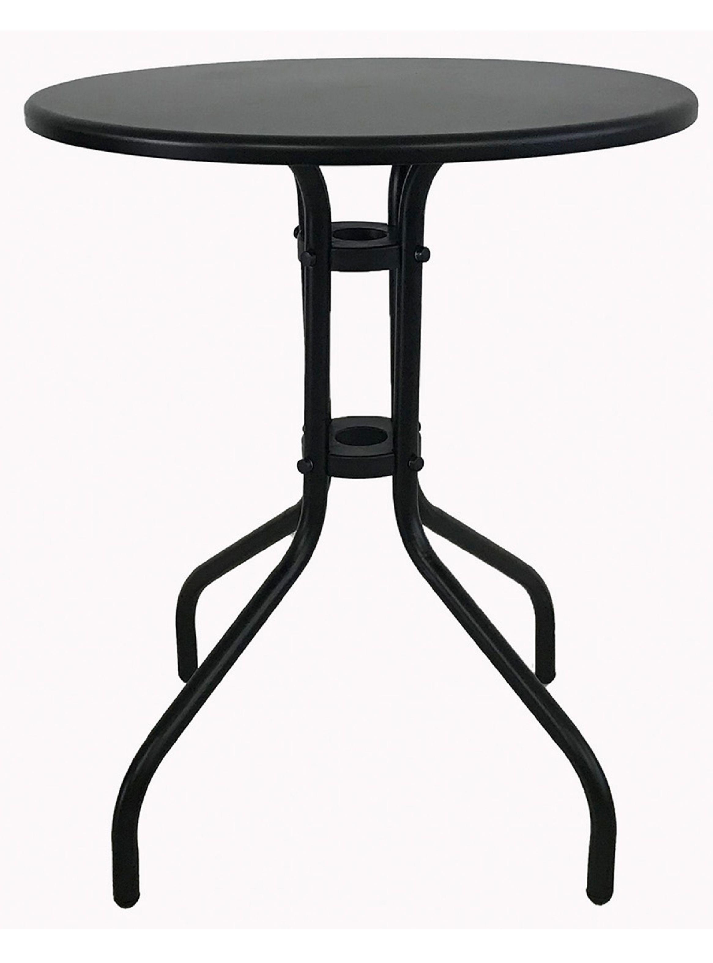 Set terraza 2 sillas acero + Mesa acero Negro 70x60 cm-2