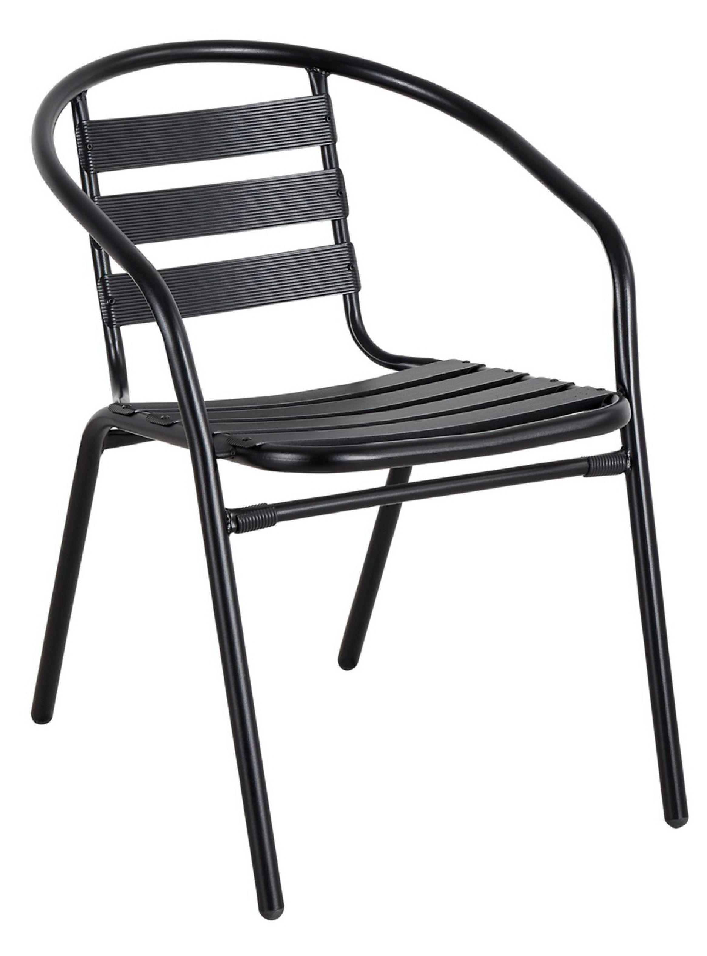 Set terraza 2 sillas acero + Mesa acero Negro 70x60 cm-3